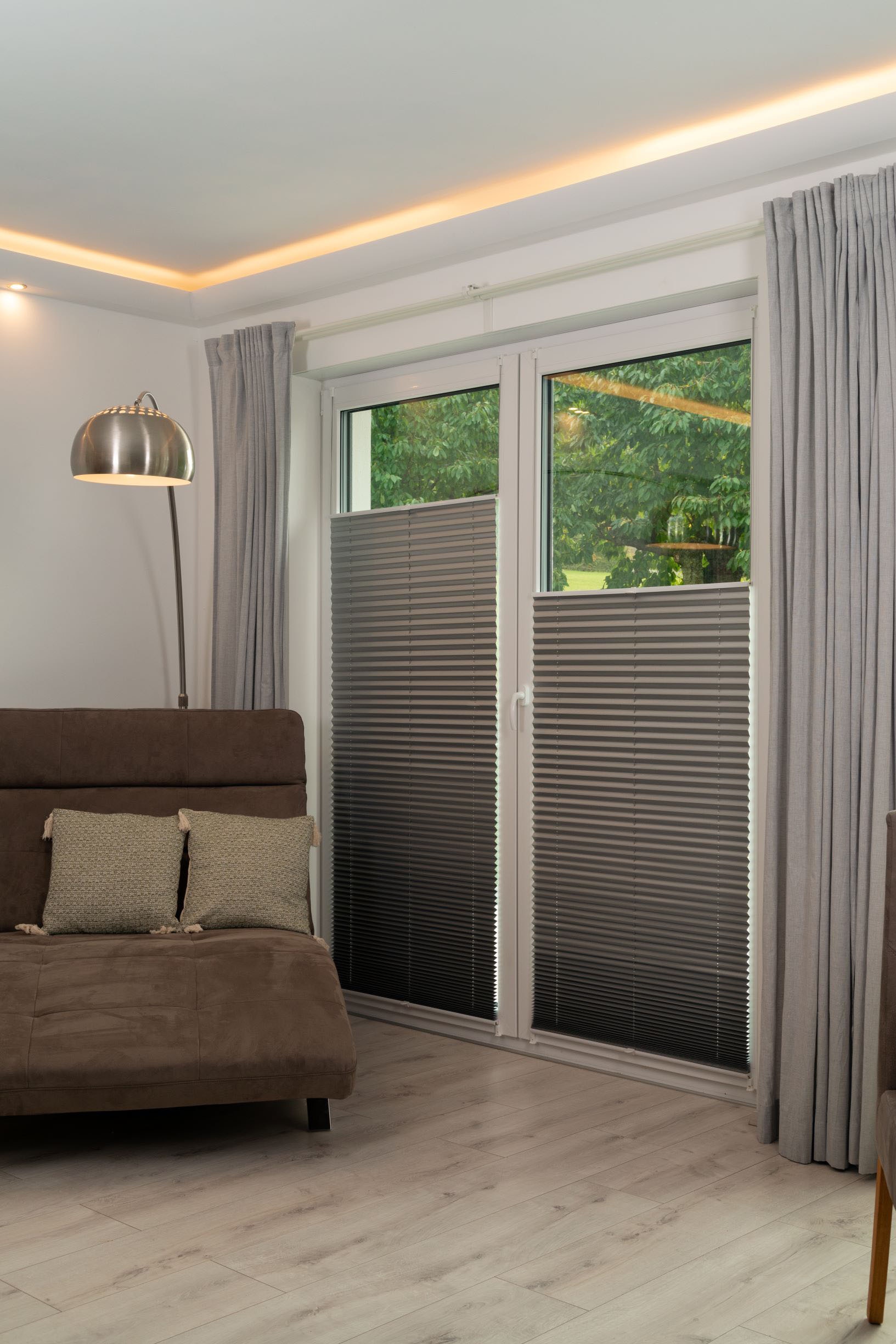 K-HOME Plissee »Klemmfix Pisa«, Lichtschutz, ohne Bohren, verspannt, Crushed-Optik