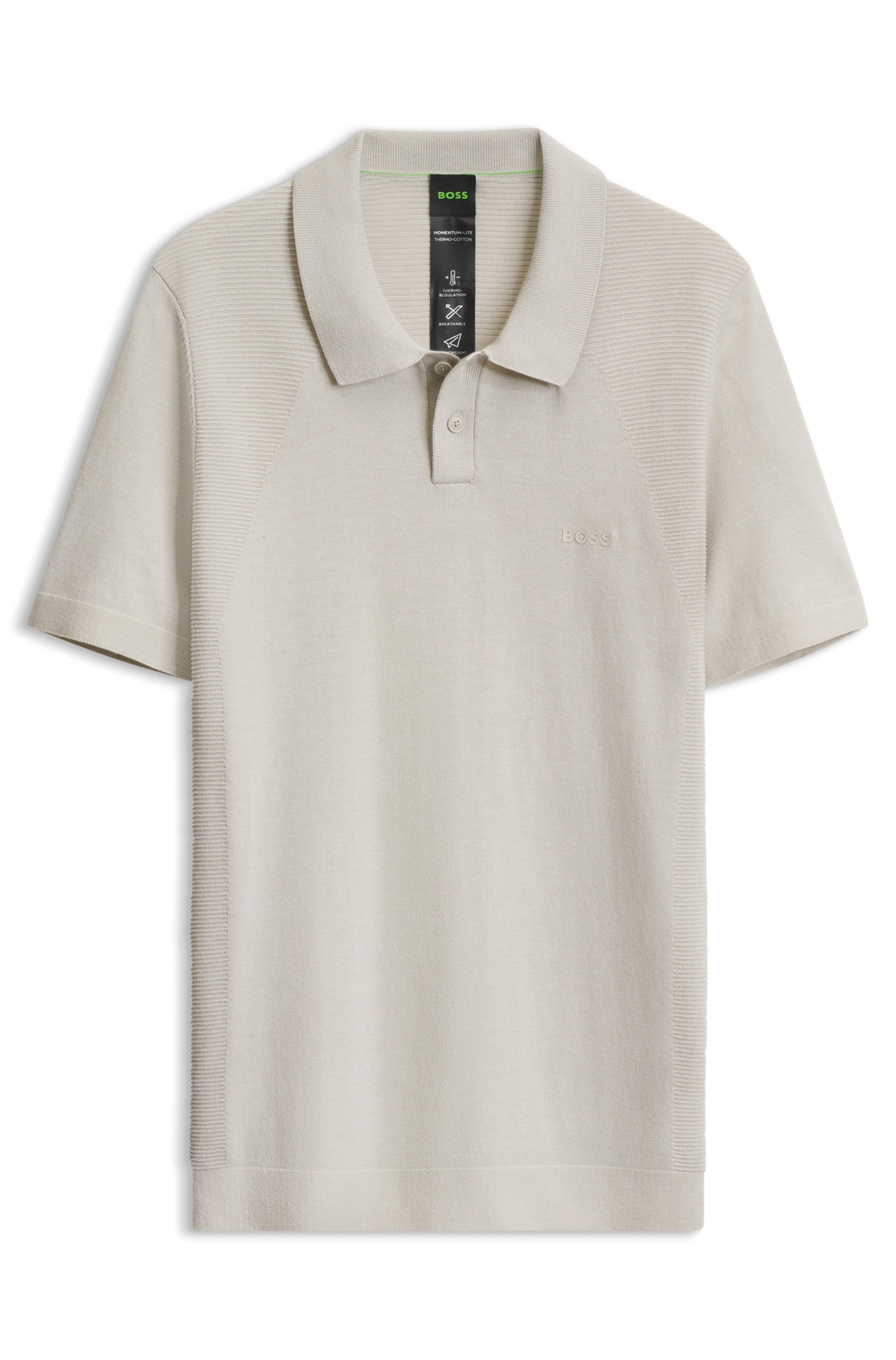 BOSS GREEN Kurzarmpullover »Momentum Lite PS« Polokragen, Baumwoll-Mix, Regular Fit