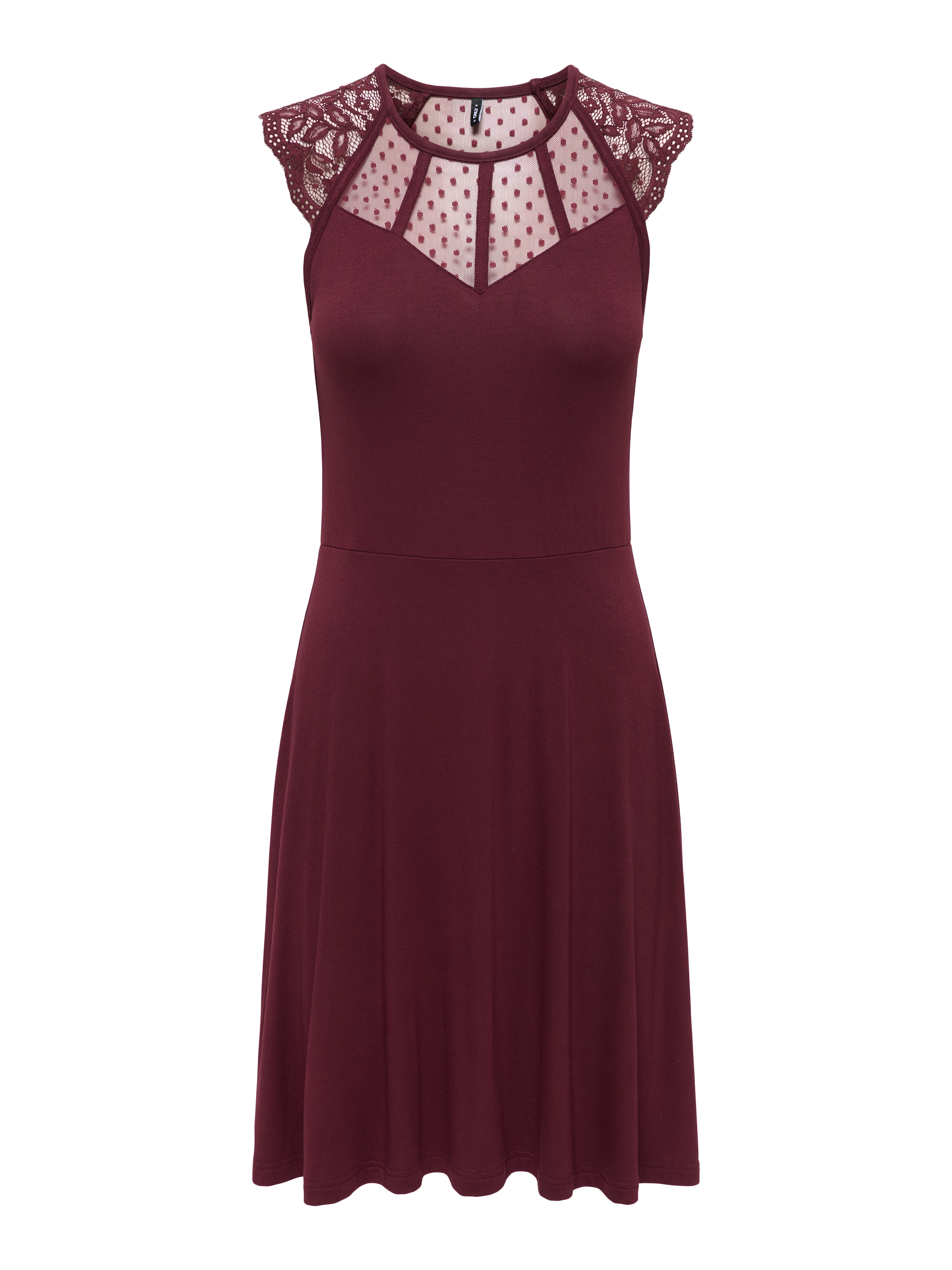 ONLY Spitzenkleid »ONLEMILIE S/L FIT AND FLARED DRES CS JRS« Viskosemischung, regular fit