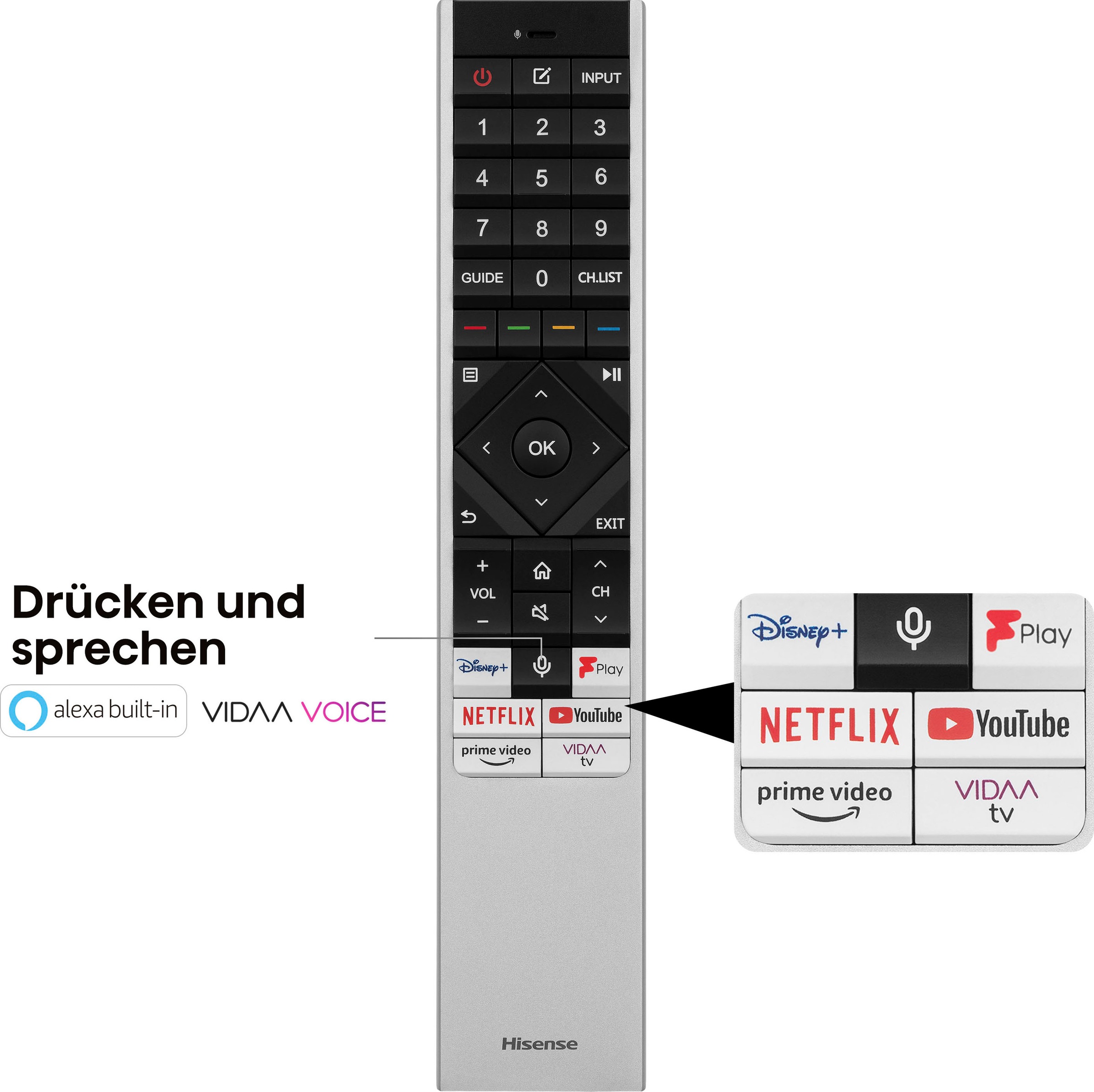 Hisense Mini-LED-Fernseher »100U7KQ«, 4K Ultra HD, Smart-TV, 4K UHD