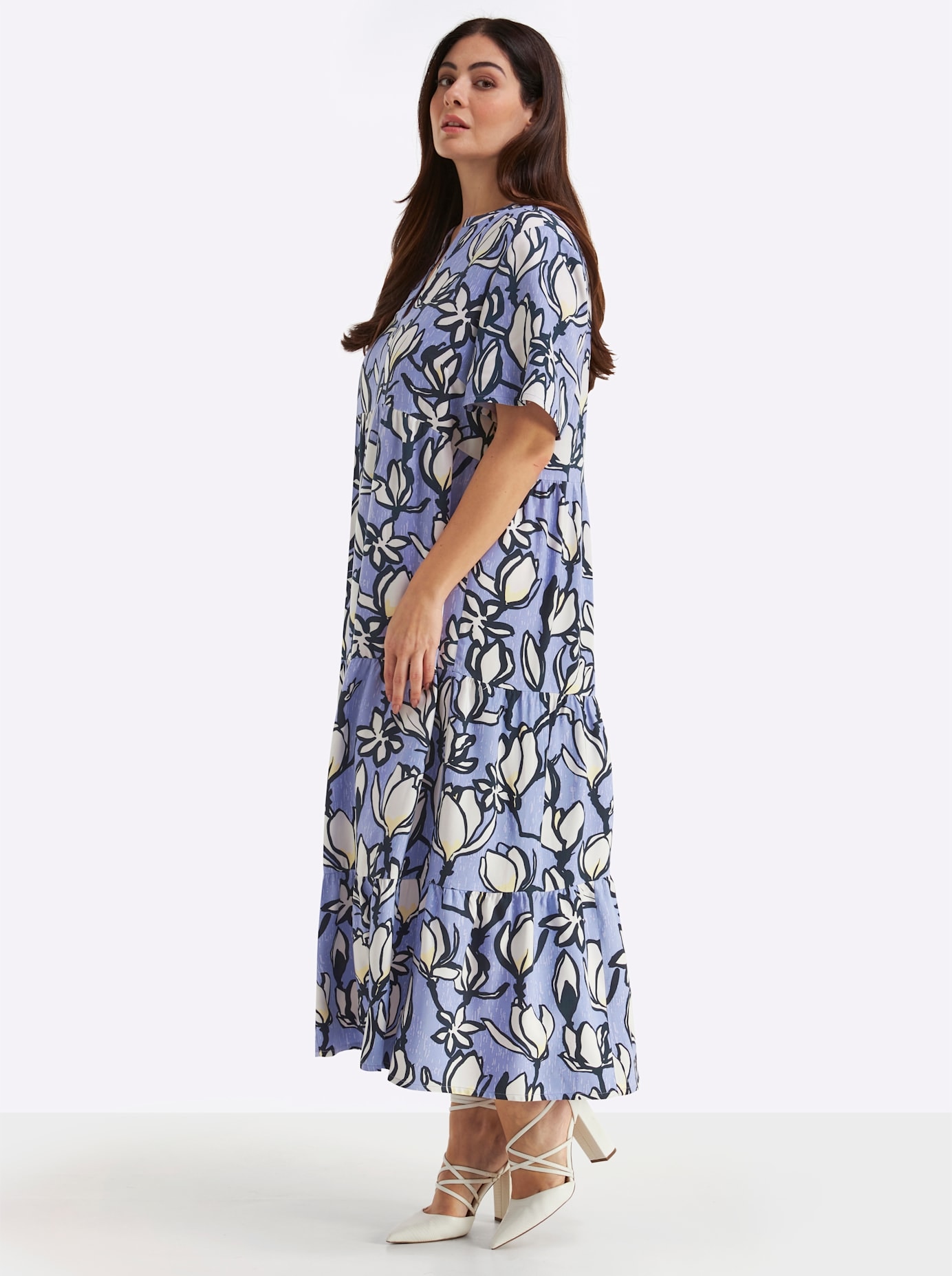 Sheego Maxikleid »Webkleid«