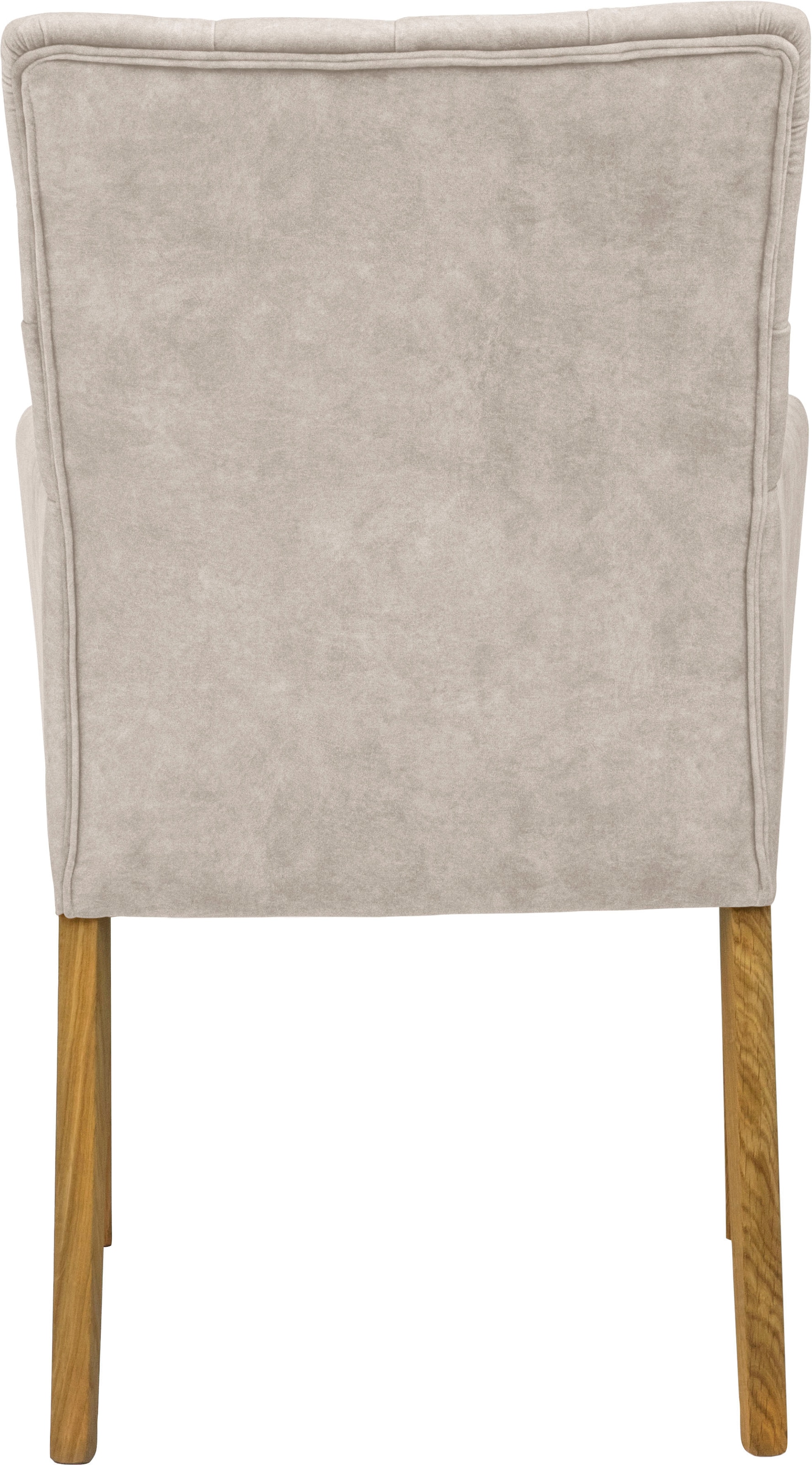 Leonique Armlehnstuhl »Peillon«, (Set), 1 St., Samtvelours, mit Knopfsteppung, Beine aus massiver Eiche