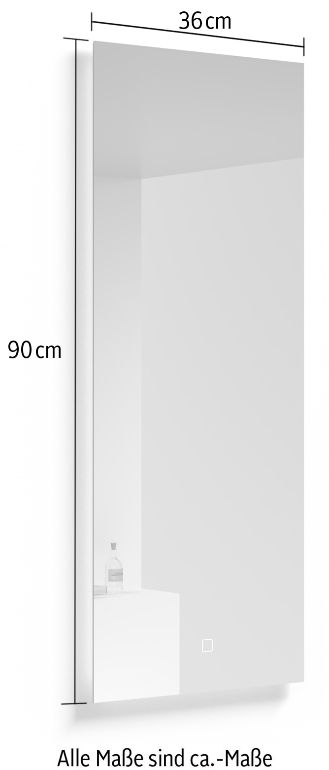 welltime Spiegel »Mini«, mit Ambiente LED Licht, Breite 36 cm, FSC®-zertifiziert