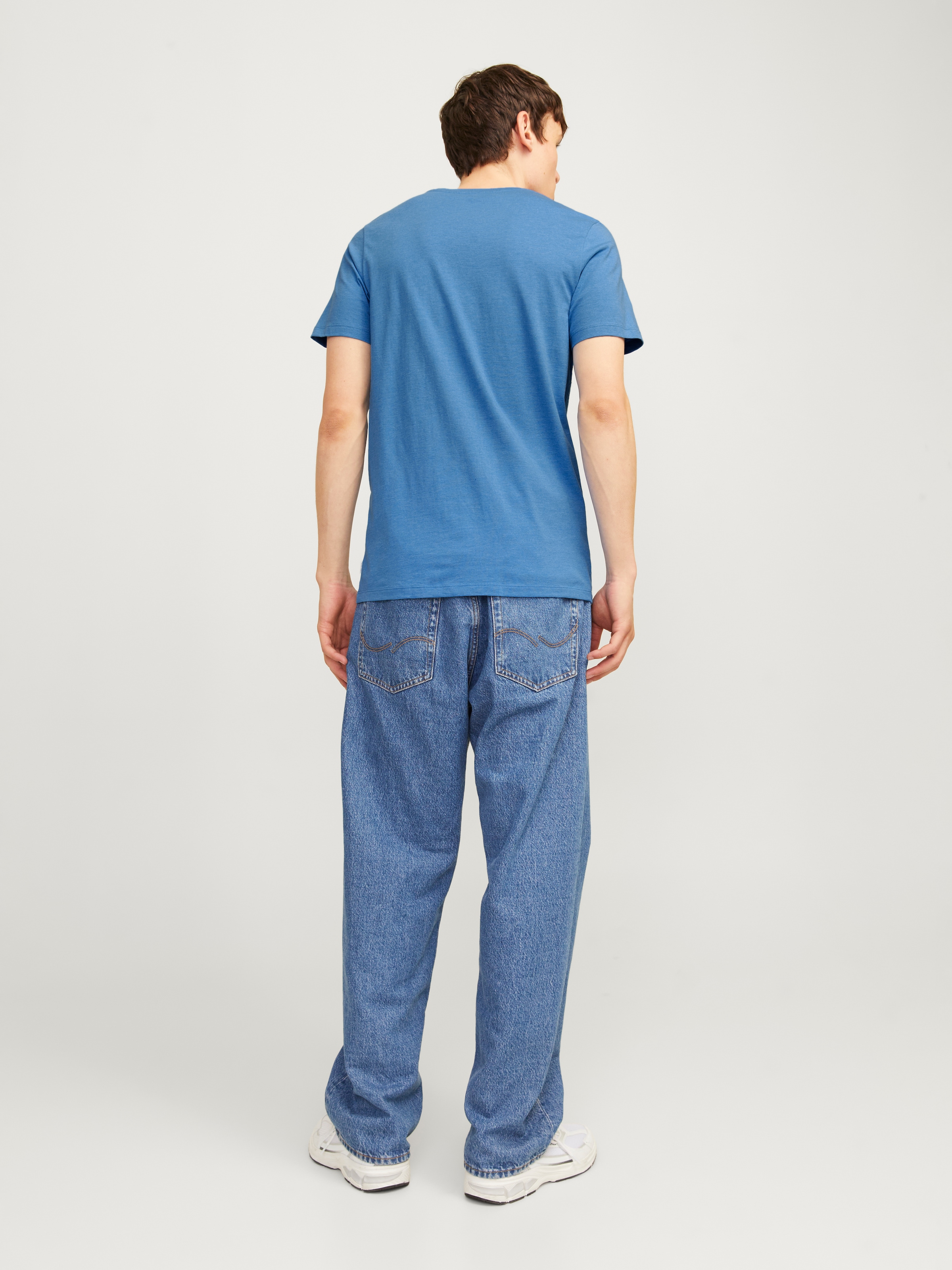 Jack & Jones Rundhalsshirt »JJEORGANIC MELANGE TEE SS O-NECK NOOS«, in Melange Optik