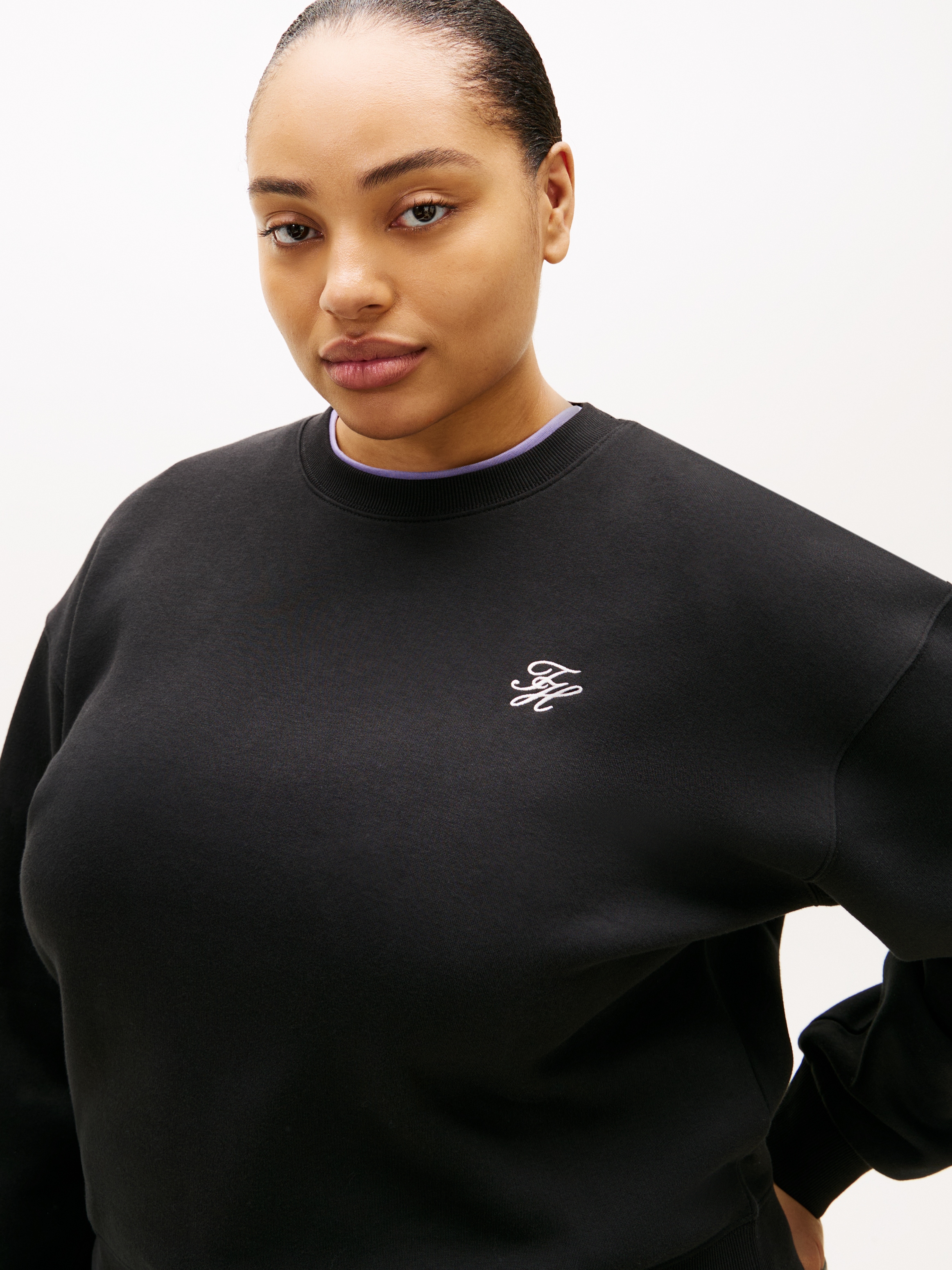 Tommy Hilfiger Curve Sweatshirt »CRV TH SCRIPT REG FLEECE SWTSRT«
