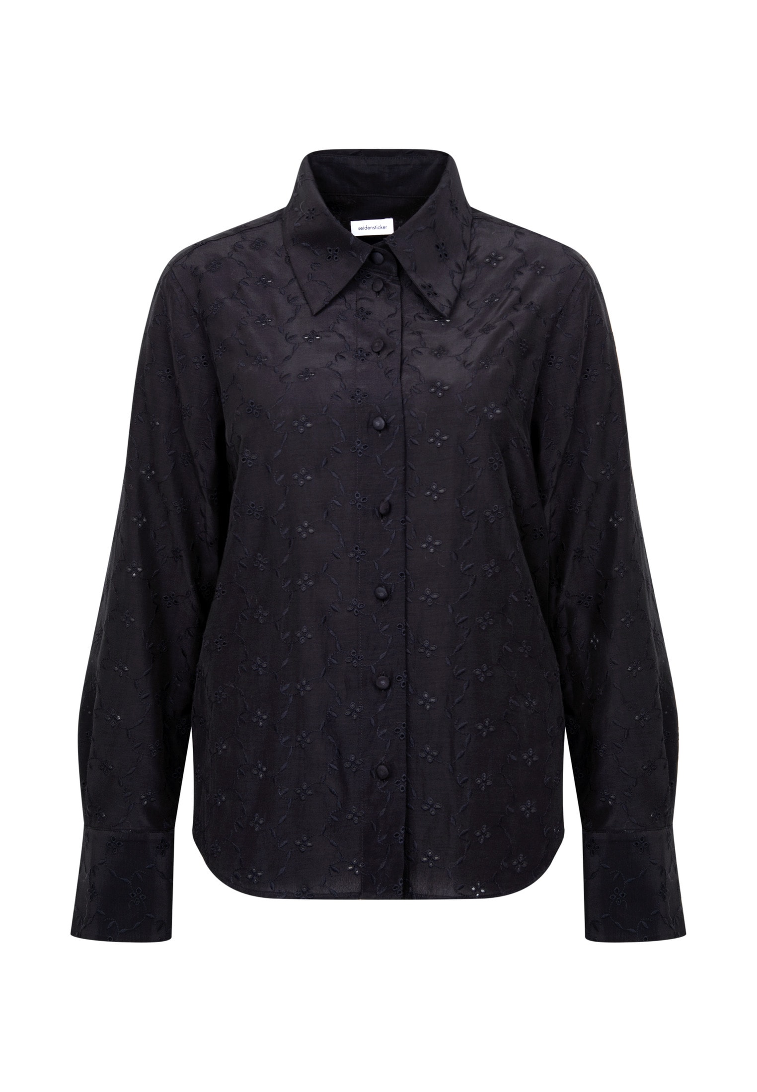 seidensticker Hemdbluse 1/1 Kragen Stickerei