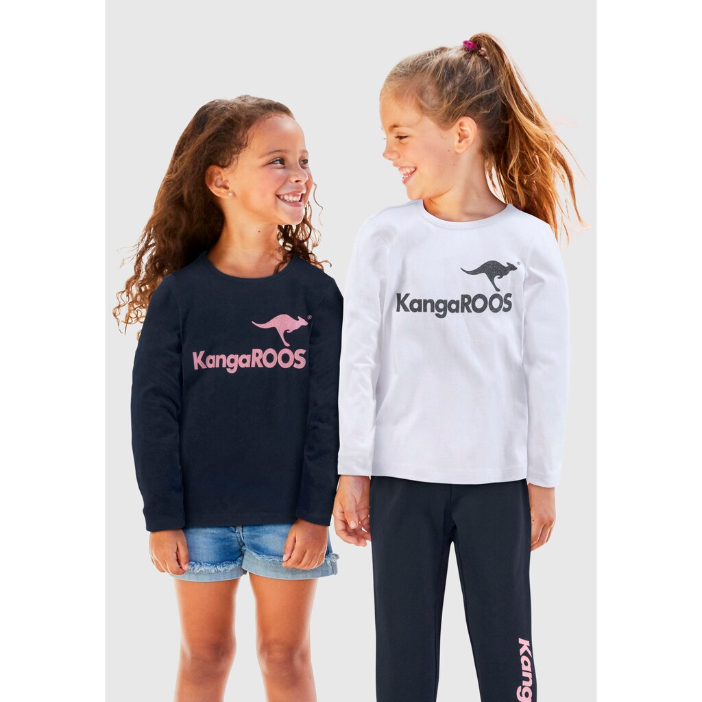 KangaROOS Langarmshirt, (Packung, 2 tlg.)