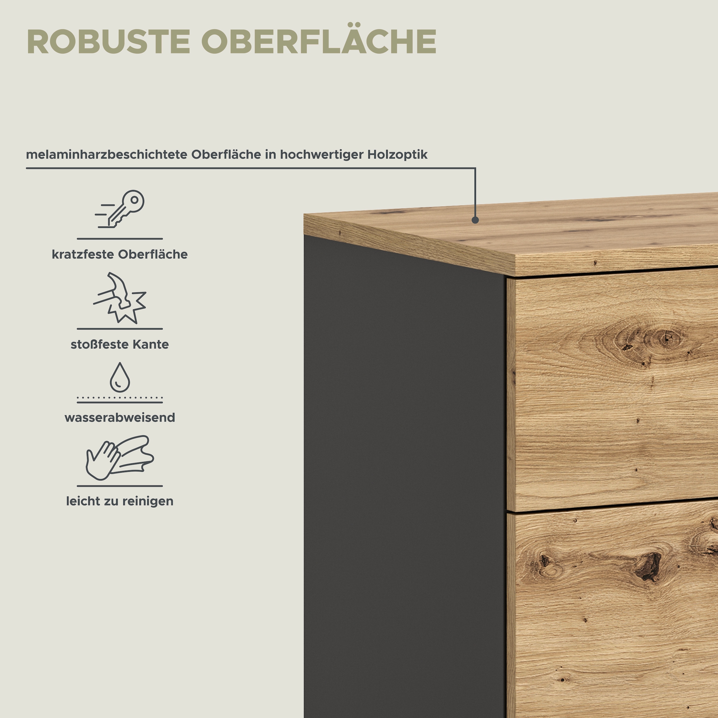 Home affaire Kommode »REHAT, TOPSELLER!« in verschiedenen Ausführungen erhältlich,  Sideboard, Anrichte, Schrank, Board, Highboard