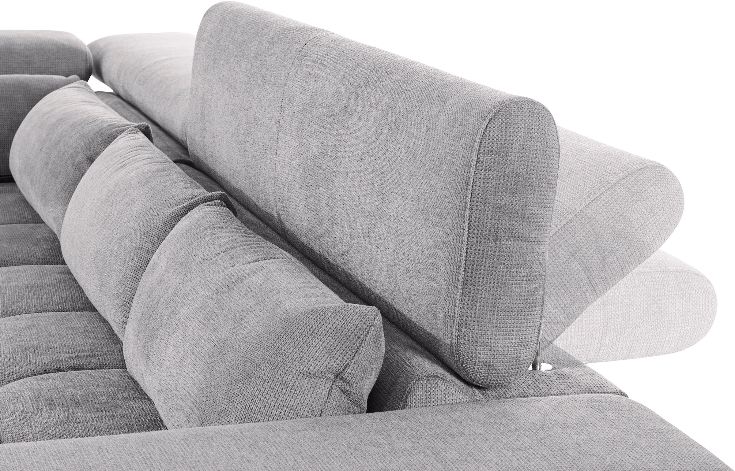 COTTA Ecksofa »Orion L-Form«, mit Kopfteilverstellung & 5 Nierenkissen