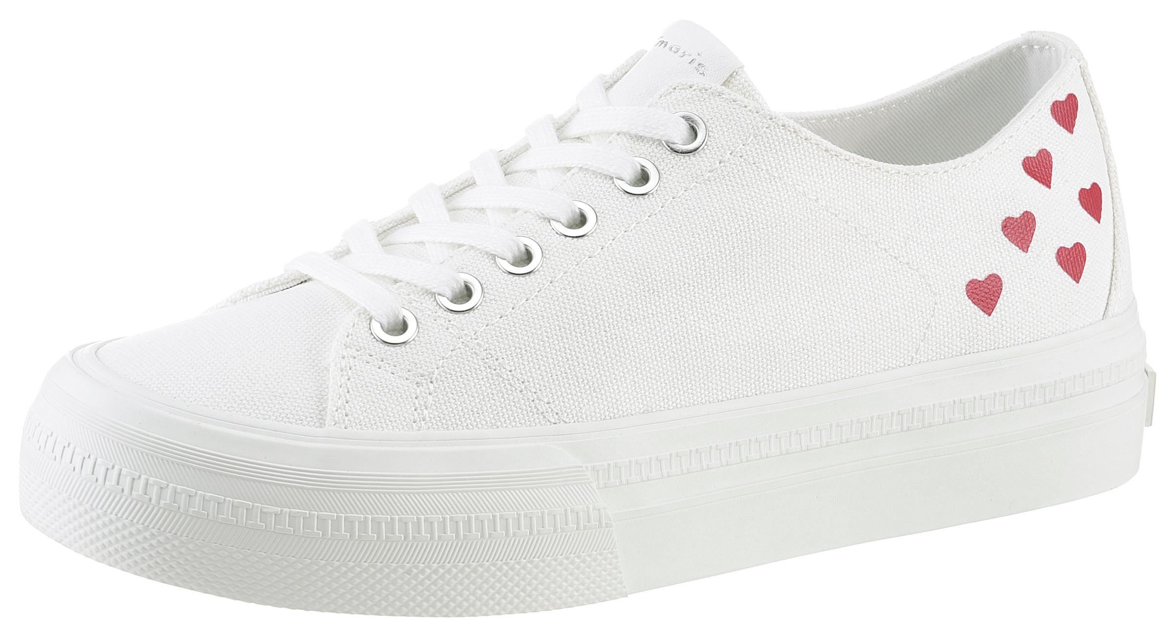 Tamaris Plateausneaker, Freizeitschuh, Halbschuh, Schnürschuh mit Logo an der Ferse