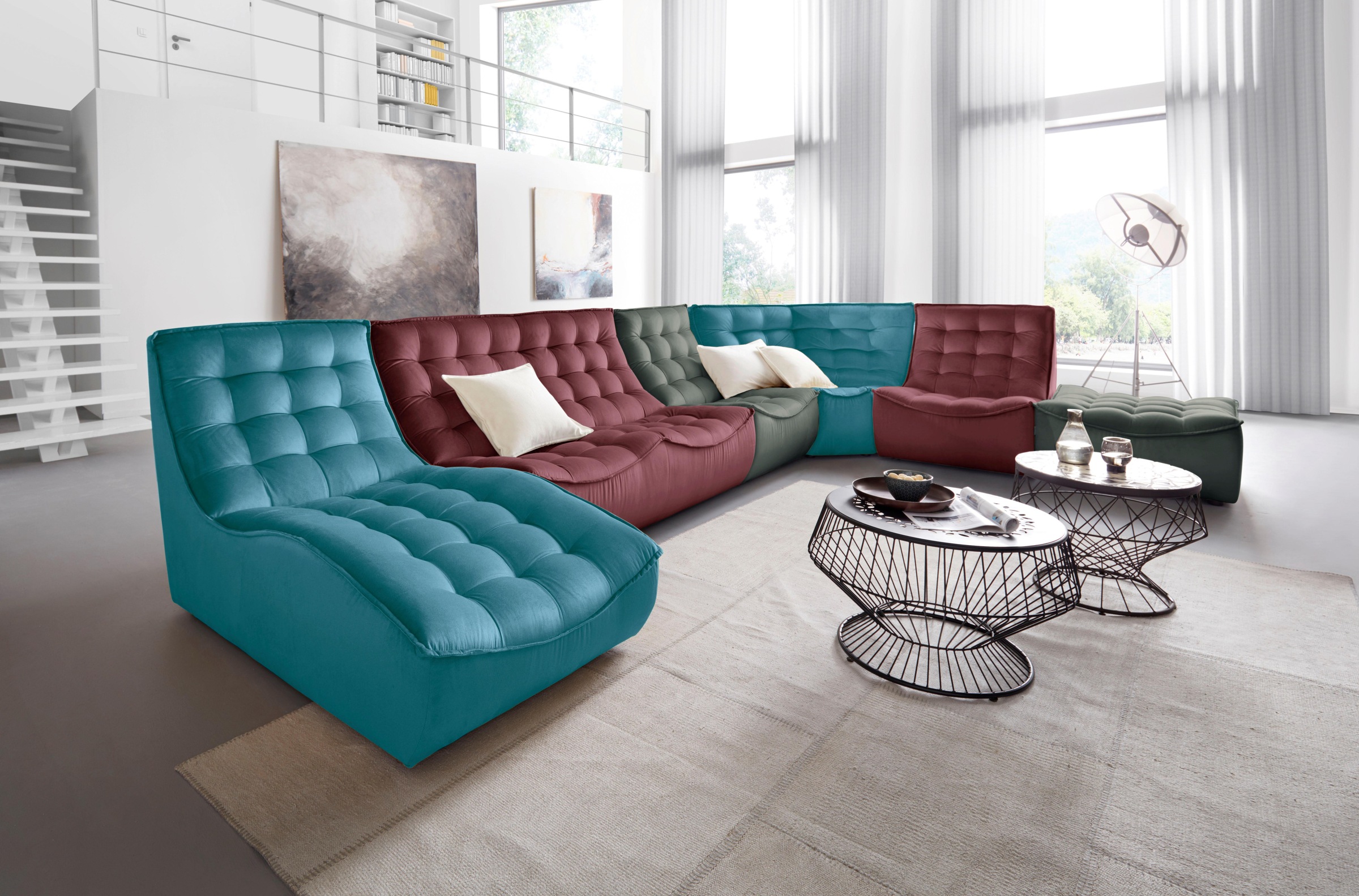 CALIA ITALIA 2-Sitzer »Banjo, italienisches Doppelsofa, als 2-Sitzer oder als Modulsofa«, Design und Komfort im Einklang