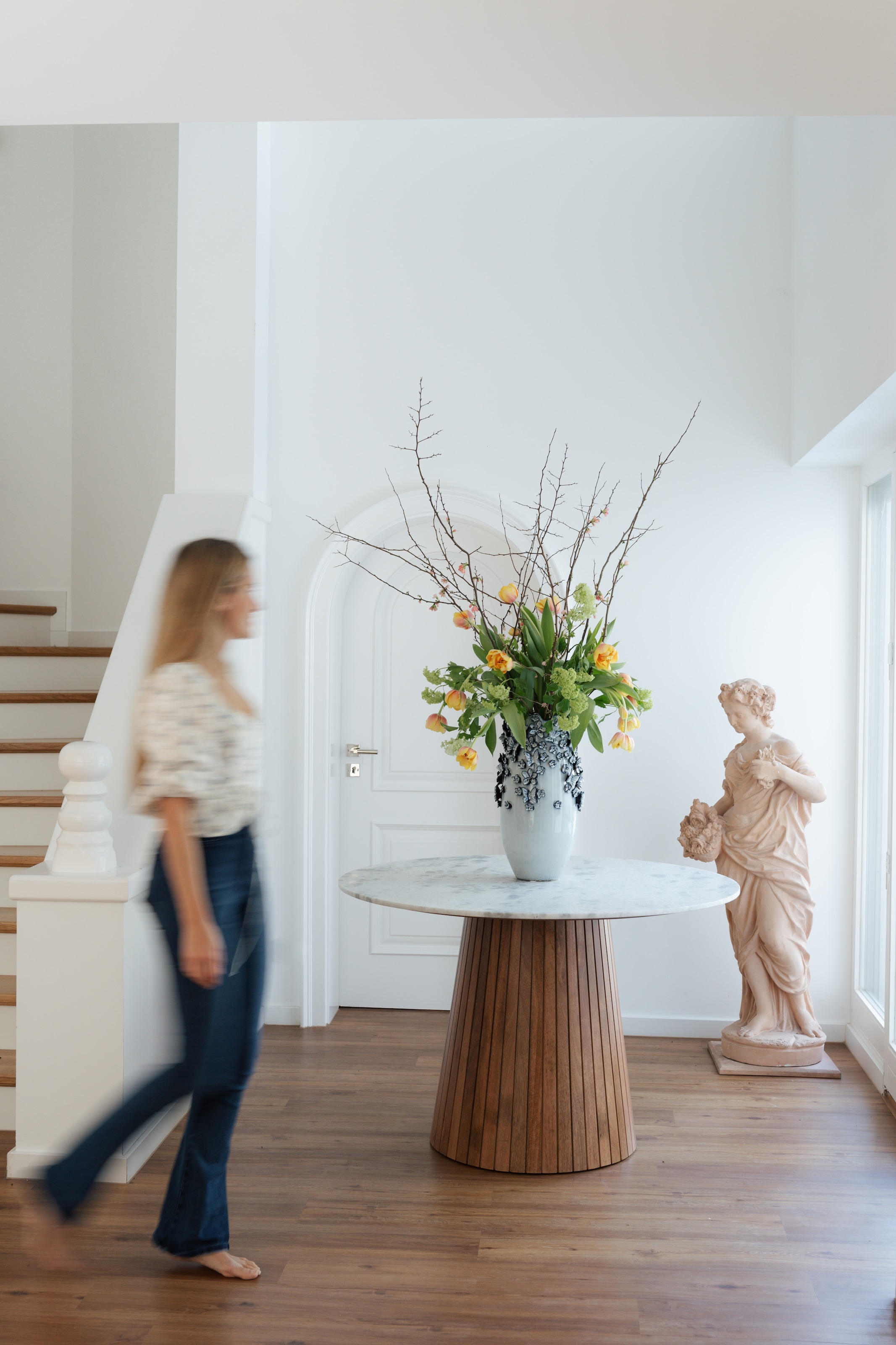 Kare Design Dekovase »Butterflies Lightblue 50cm«