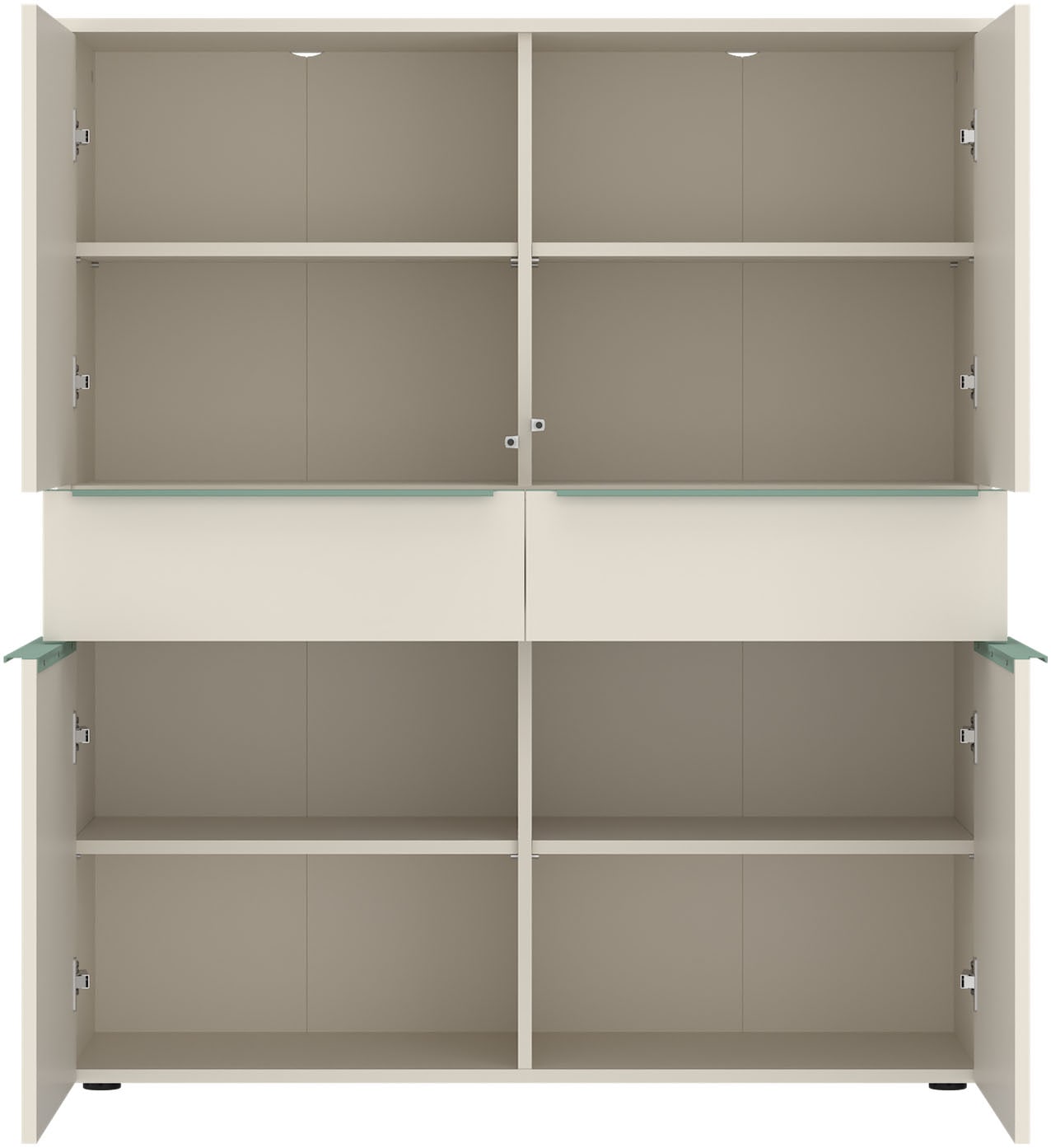 TOM TAILOR HOME Hochkommode Highboard, Breite 110 cm,4 Türen,2 Schubladen, viel Stauraum