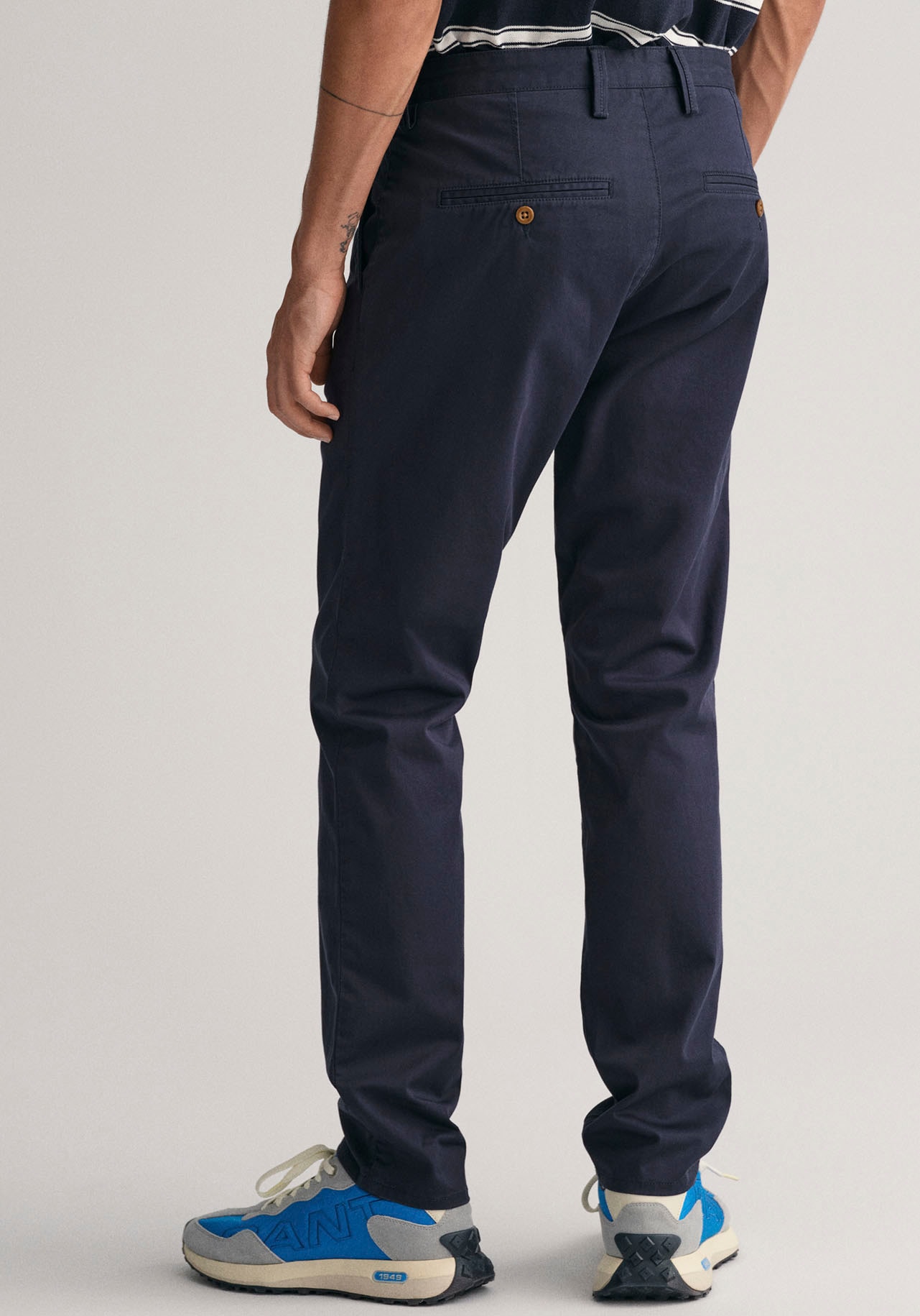 Gant Chinohose »SLIM TWILL CHINOS«, mit gefütterten Seitentaschen