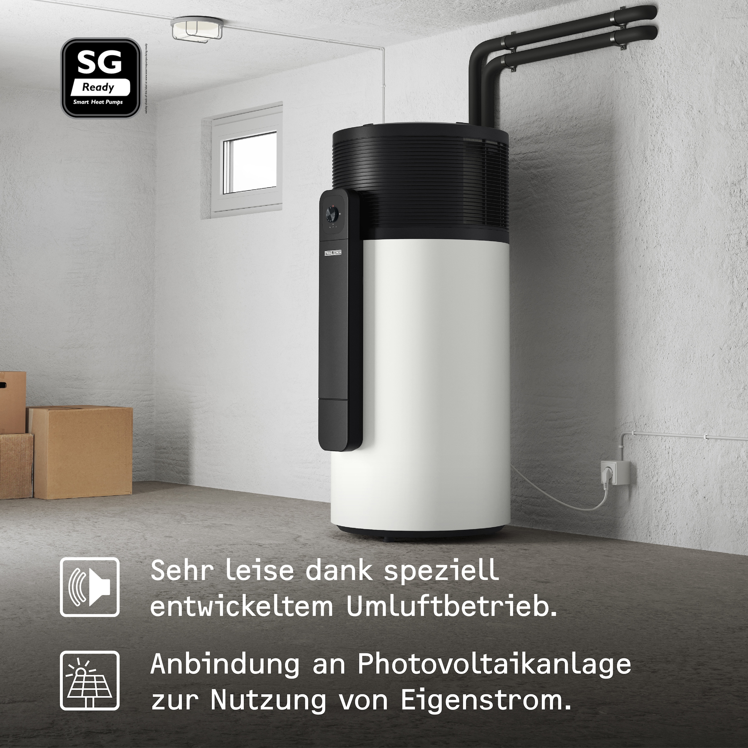 STIEBEL ELTRON Warmwasser-Wärmepumpe »WWK-I 200 Plus«, App-Bedienung, 200 l, Schnittstelle für Photovoltaik-Anlagen