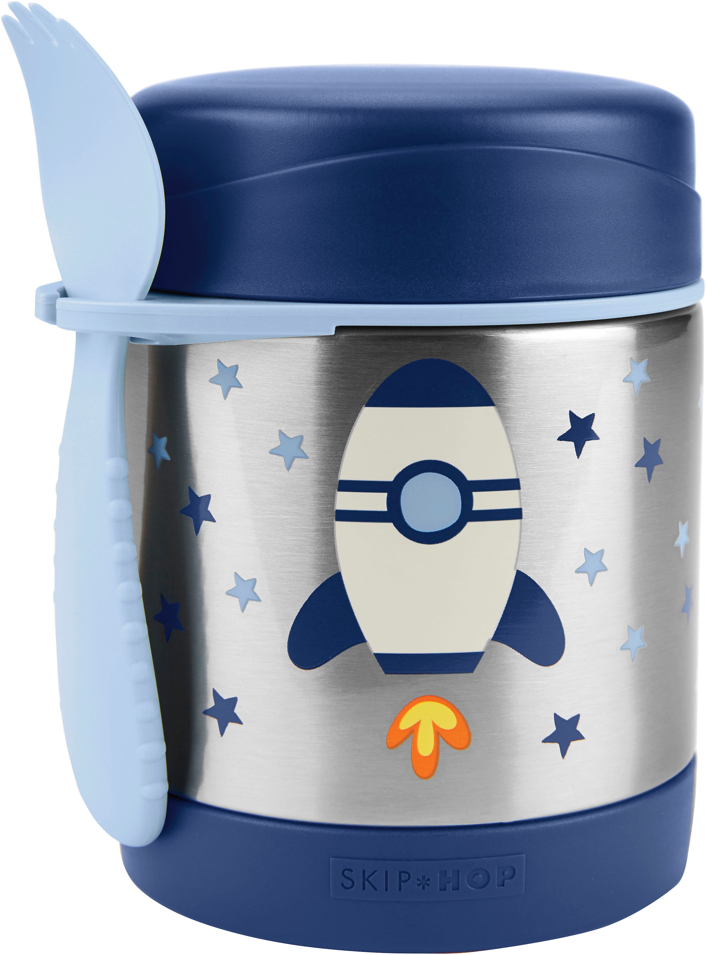 Skip Hop Thermobehälter »Spark Style Edelstahl Warmhaltebehälter, Rakete«, (2 tlg.), mit Multibesteck