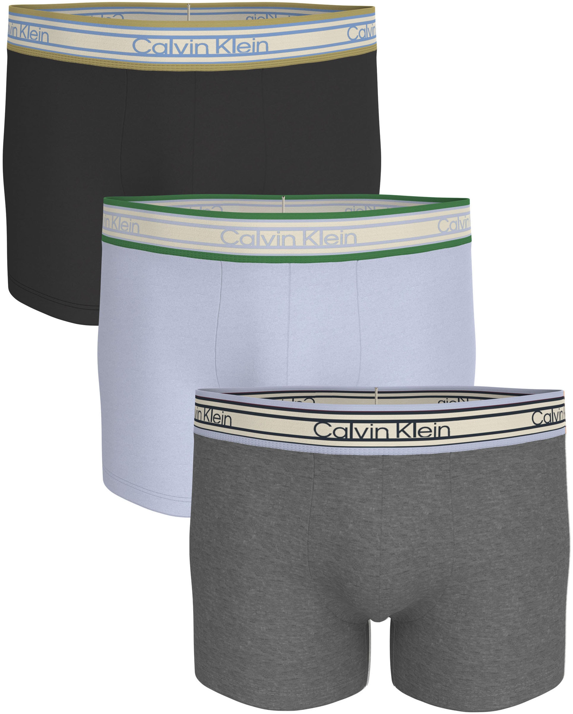 Calvin Klein Underwear Trunk Packung, 3er-Pack,  Körpernahe Passform mit elastischem Bund