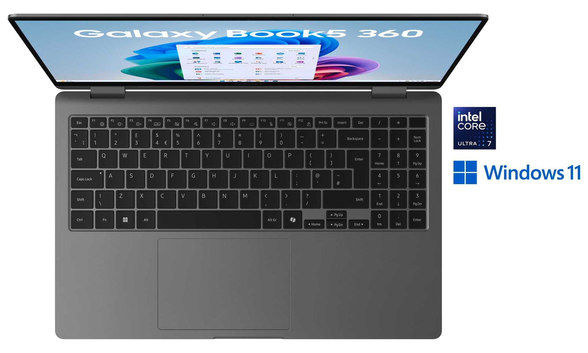 Samsung Notebook »Book5 360 15,6'' (NP760Q) Ultra7 32 GB + 1 TB«, 39,6 cm, / 15,6 Zoll, Intel, Core Ultra 7, ARC, 1000 GB SSD