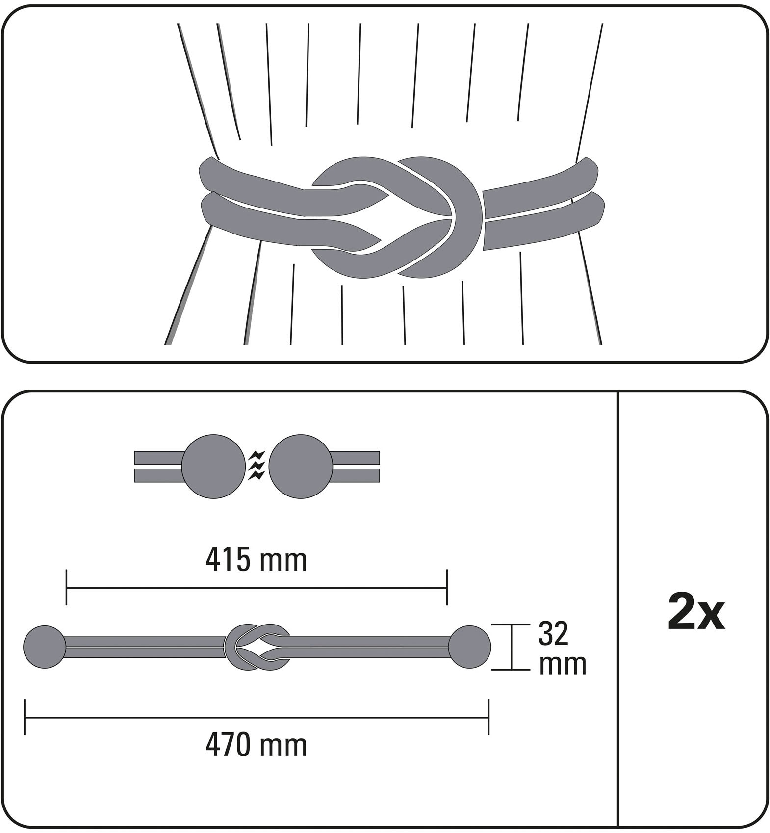GARDINIA Raffspange »Raffhalter Kordel« zum Dekorieren und Raffen
