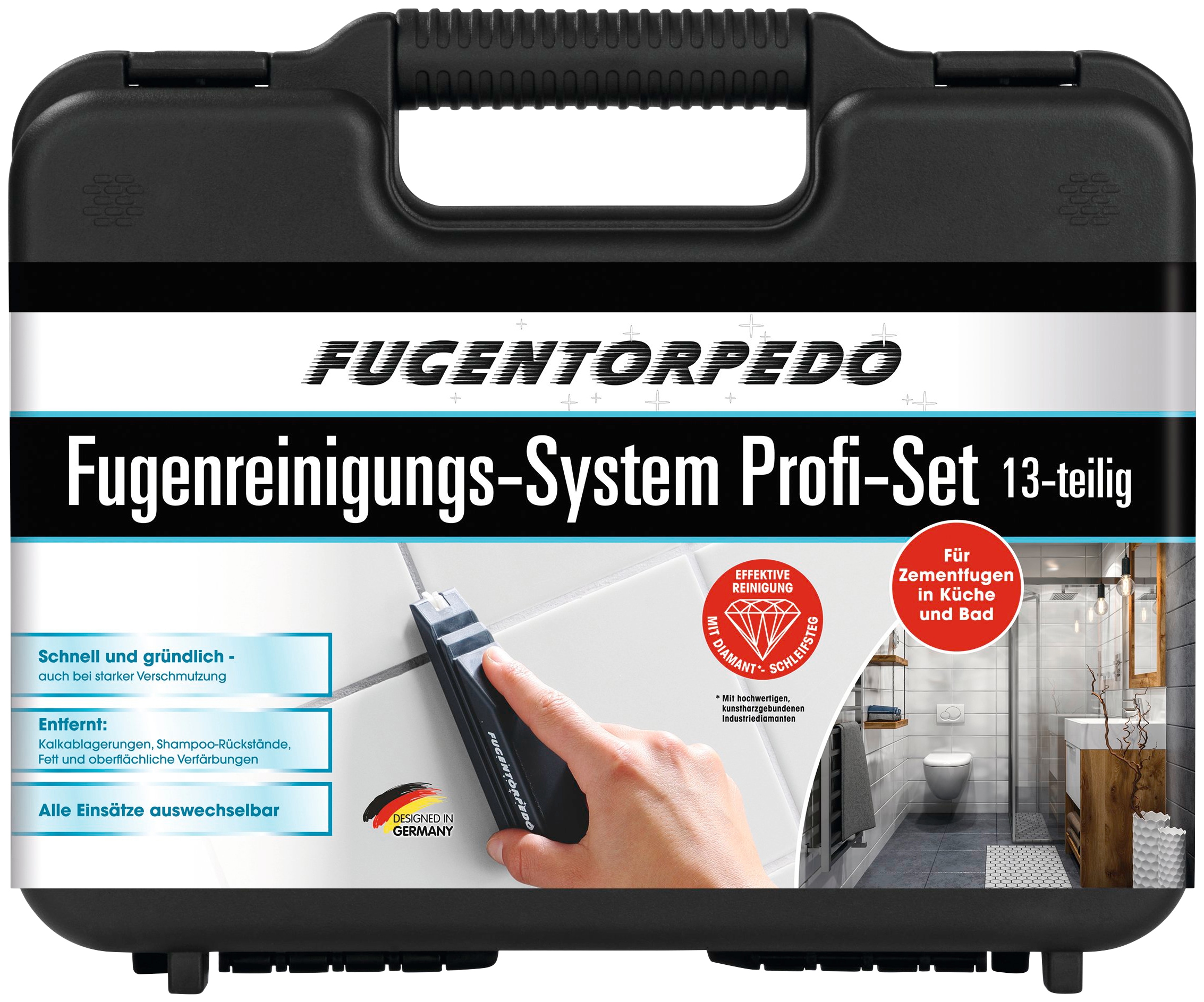 FUGENTORPEDO Fugenbürste »Profi-Koffer«, 14-tlg.