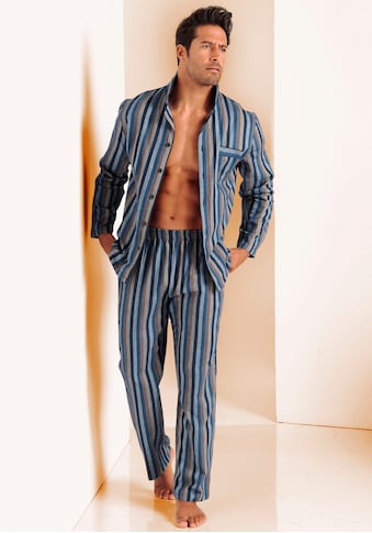 H.I.S Pyjama, weich aus Flanell im Streifendesign kaufen
