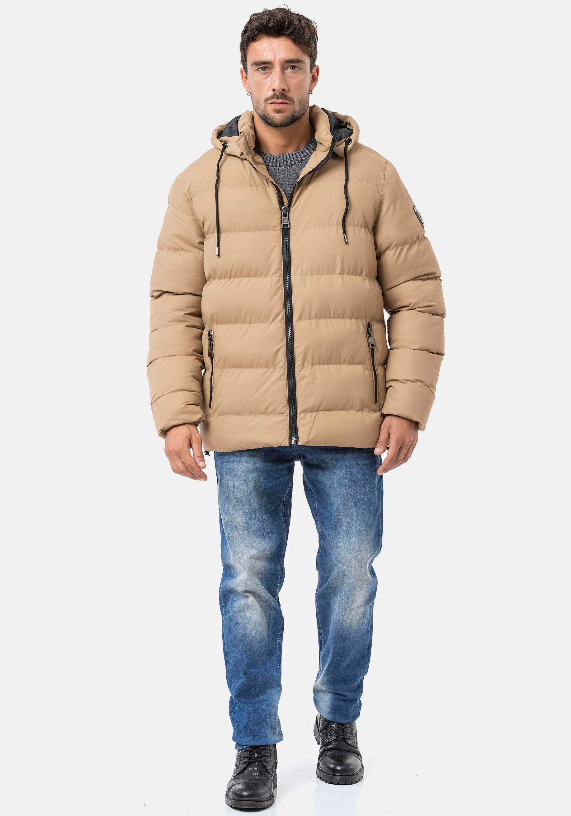 Cipo & Baxx Steppjacke mit Kapuze