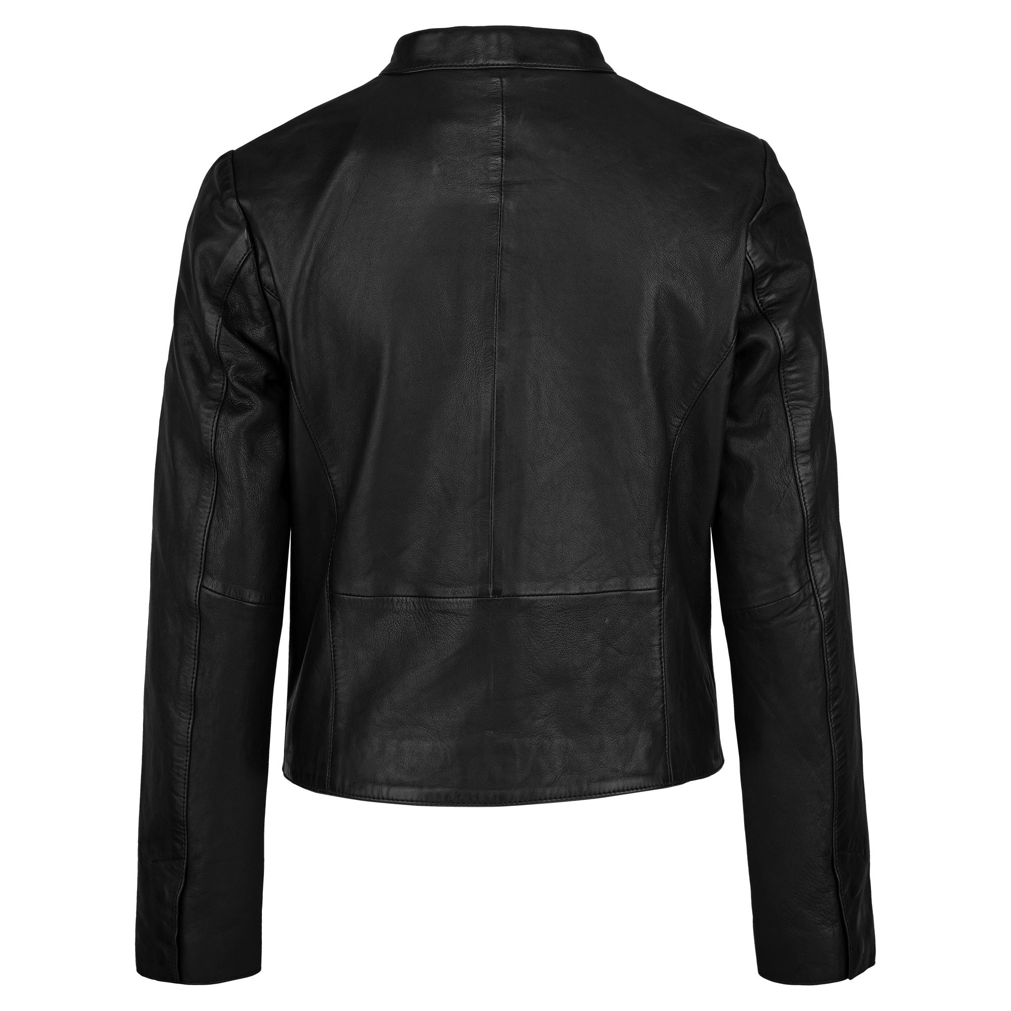 trueprodigy Lederjacke »Kami Schlichte Lederjacke mit Stehkragen und Reißverschluss« ohne Kapuze