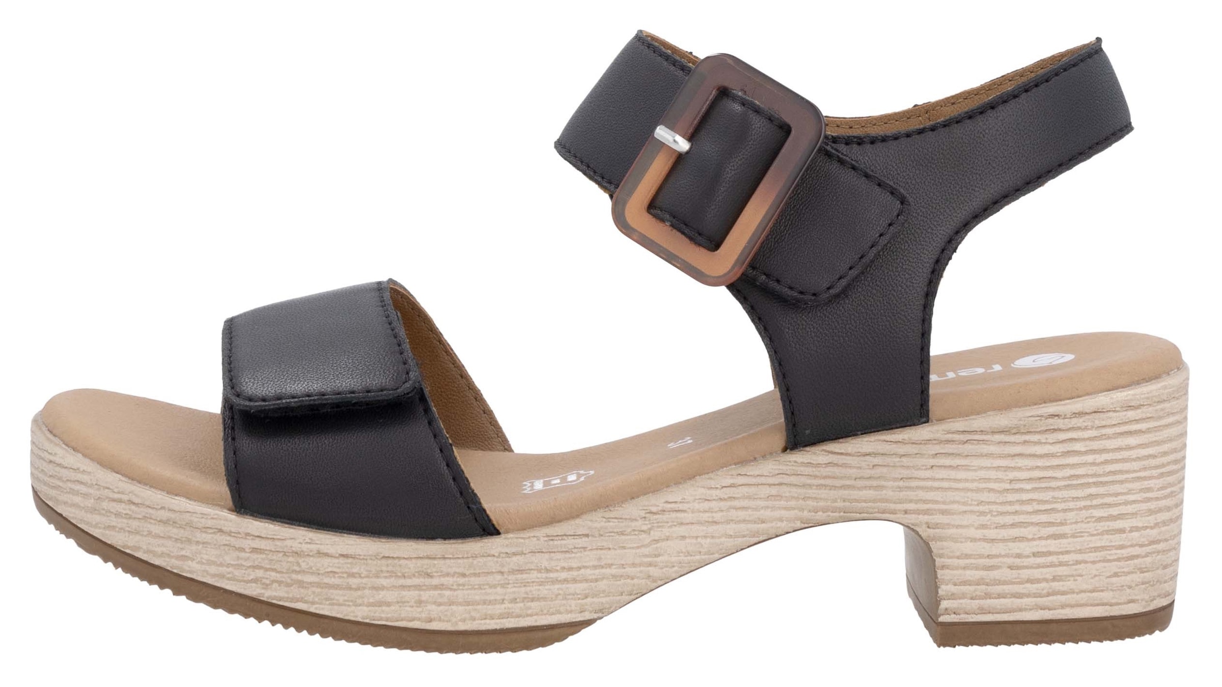 Remonte Sandalette, Blockabsatz, Sommerschuh, Sandale mit Klettverschlüssen