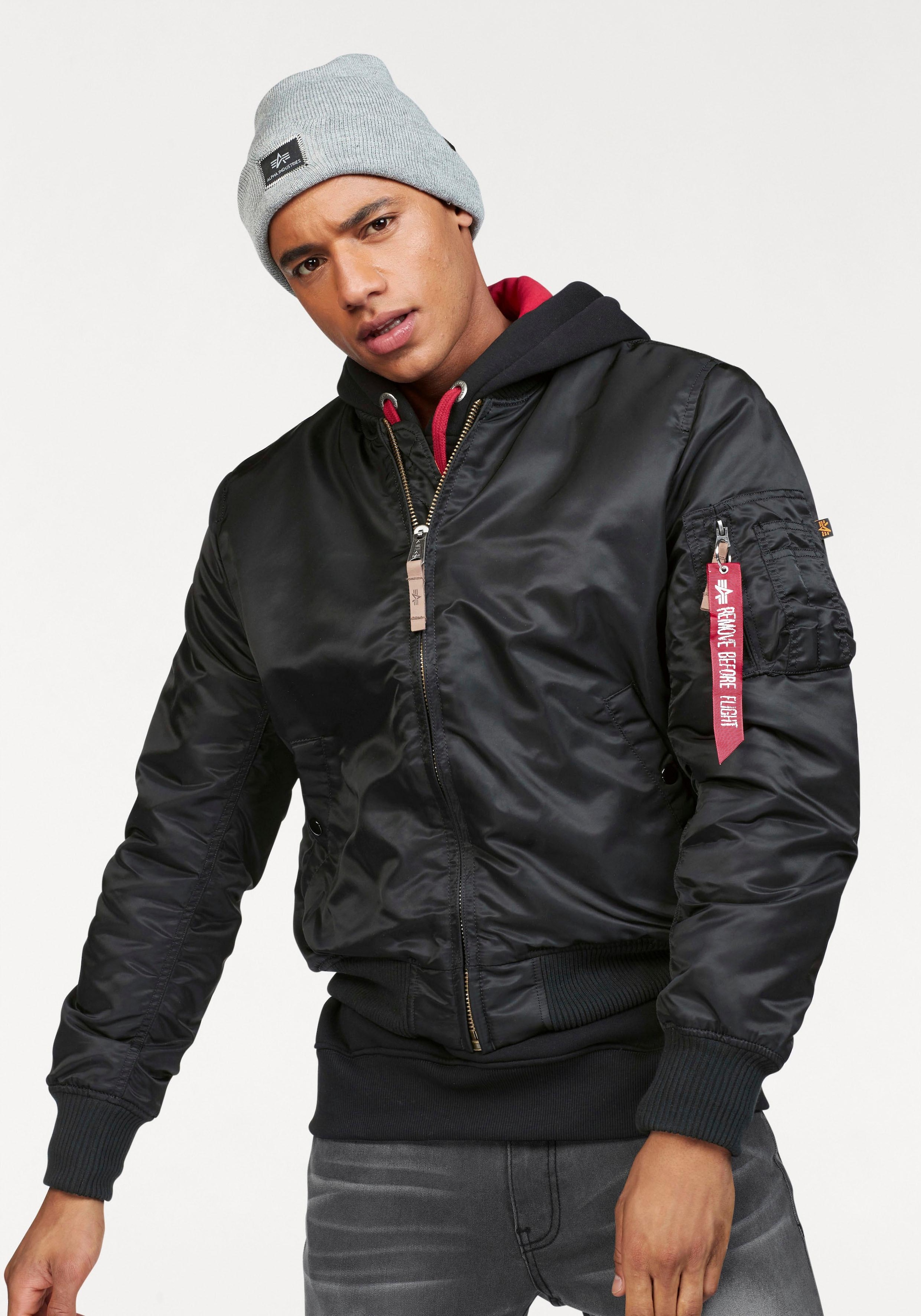 Alpha Industries Bomberjacke »MA-1 VF59 LONG«, ohne Kapuze, gefüttert