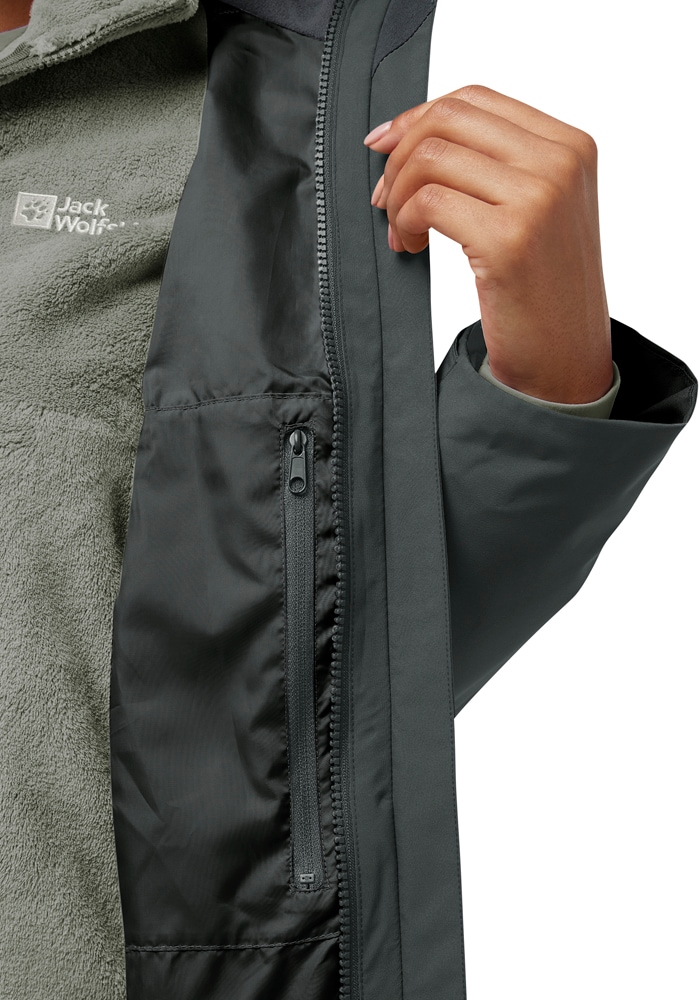 Jack Wolfskin 3-in-1-Funktionsjacke »ROTWAND 3IN1 JKT W«, mit Kapuze