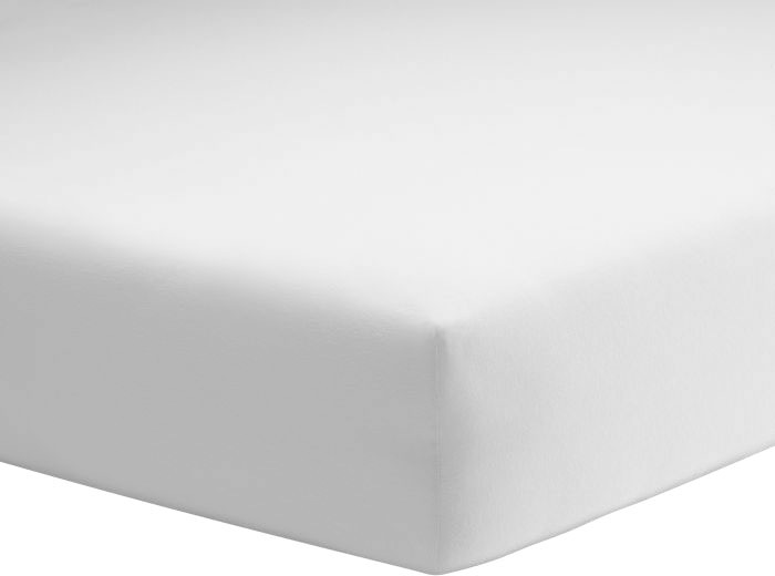Schlafgut Spannbettlaken »Mako-Jersey aus 100% Baumwolle in weiß, Größe 180x200 190x200 200x200 20