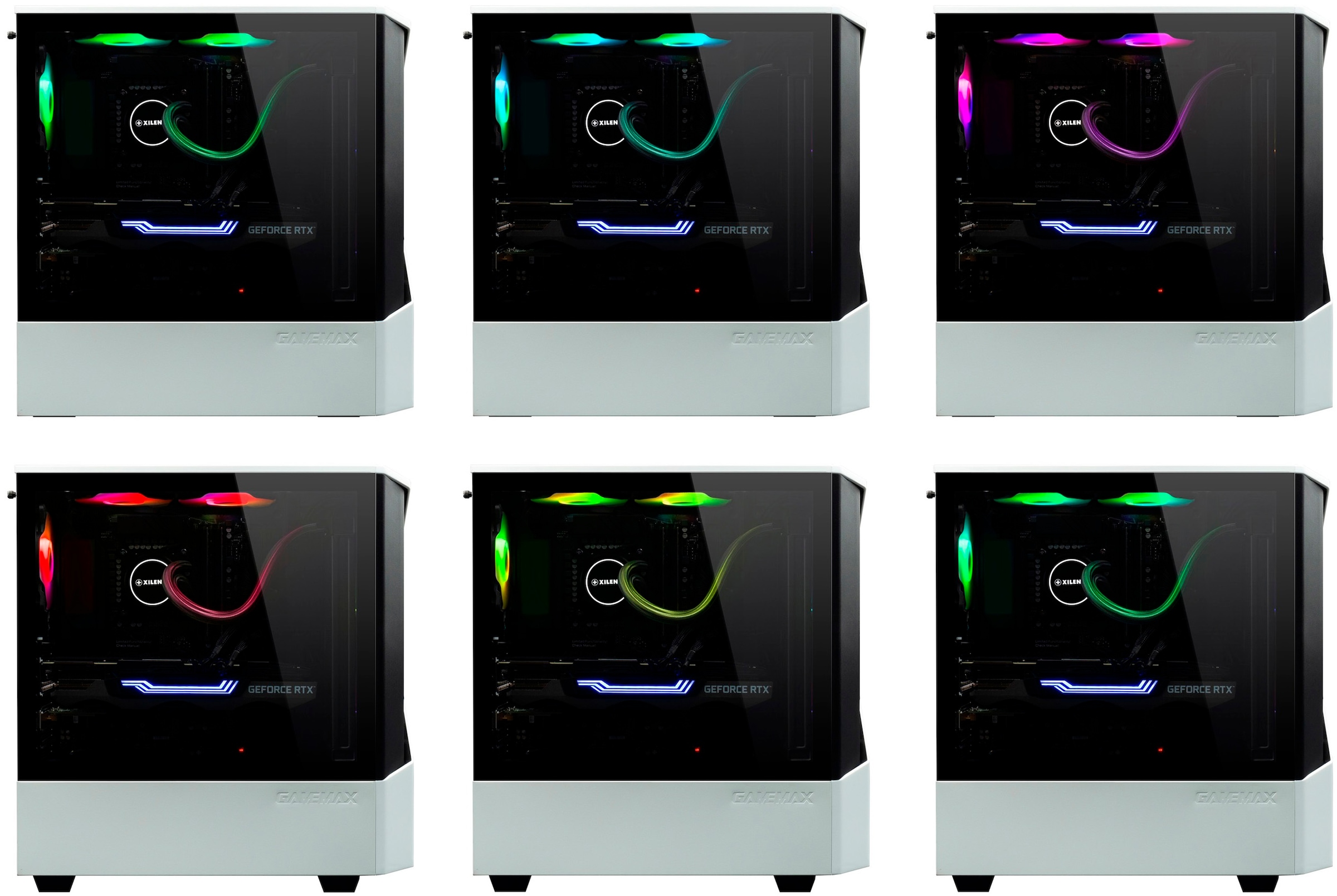 GAMEMAX Gaming-PC »Horizon 8180 AMD Ryzen 7 5700X 32GB 1TB SSD RTX 5070« Windows 11, Wasserkühlung