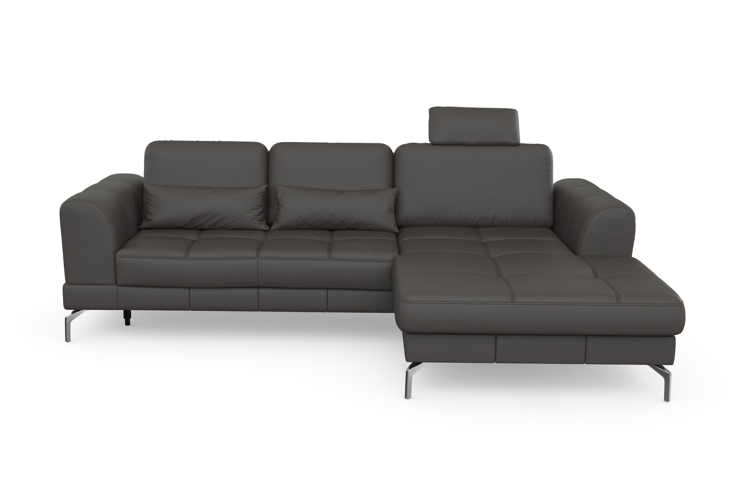 sit&more Ecksofa »Bendigo L-Form«, inklusive Sitztiefenverstellung, Bodenfreiheit 15 cm, 2 Fußfarben