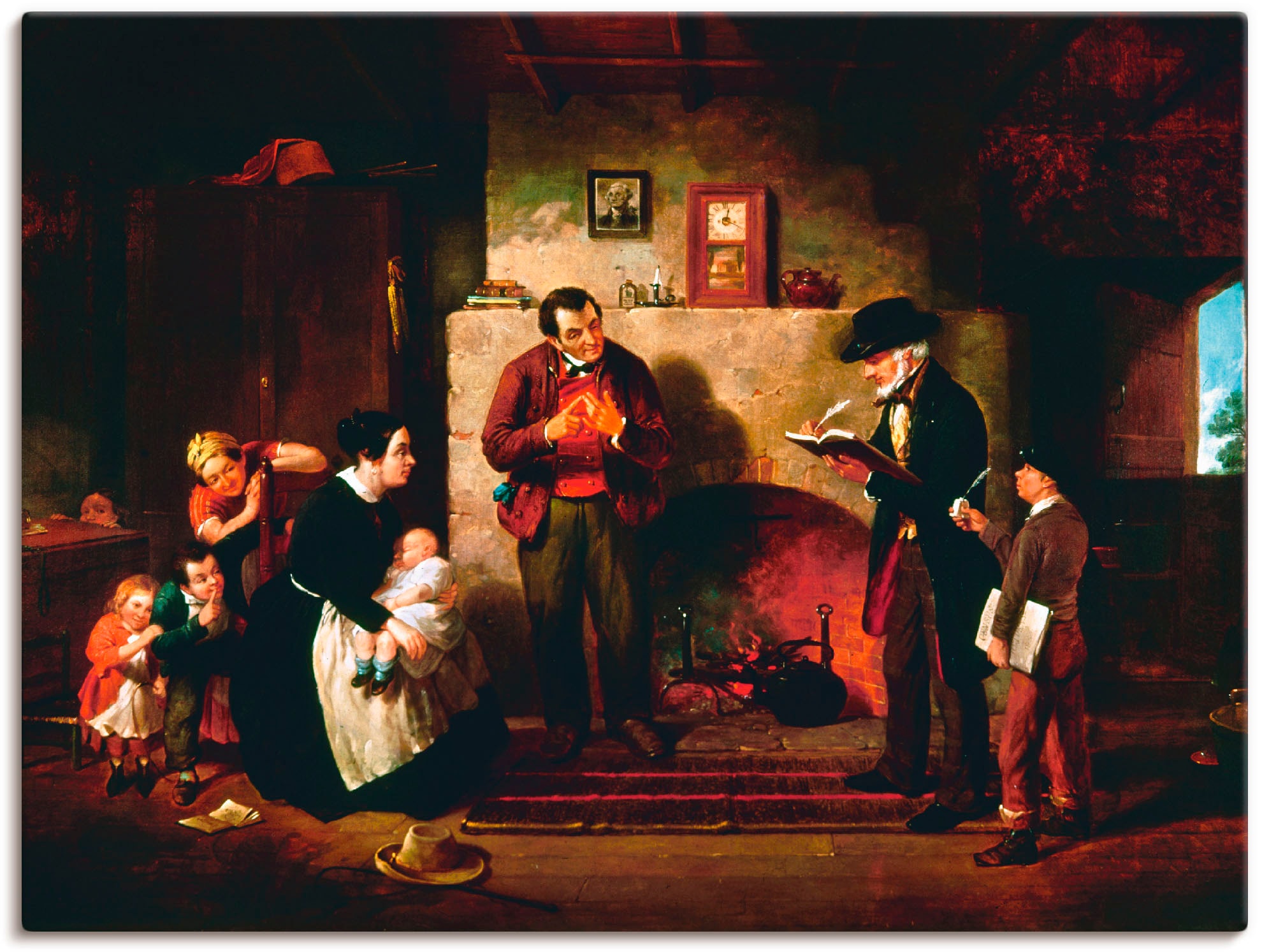 Artland Wandbild »Erhebung der Volkszählung, 1854«, Gruppen & Familien, (1 St.), in vielen Größen & Produktarten - Alubild / Outdoorbild für den Außenbereich, Leinwandbild, Poster, Wandaufkleber / Wandtattoo auch für Badezimmer geeignet