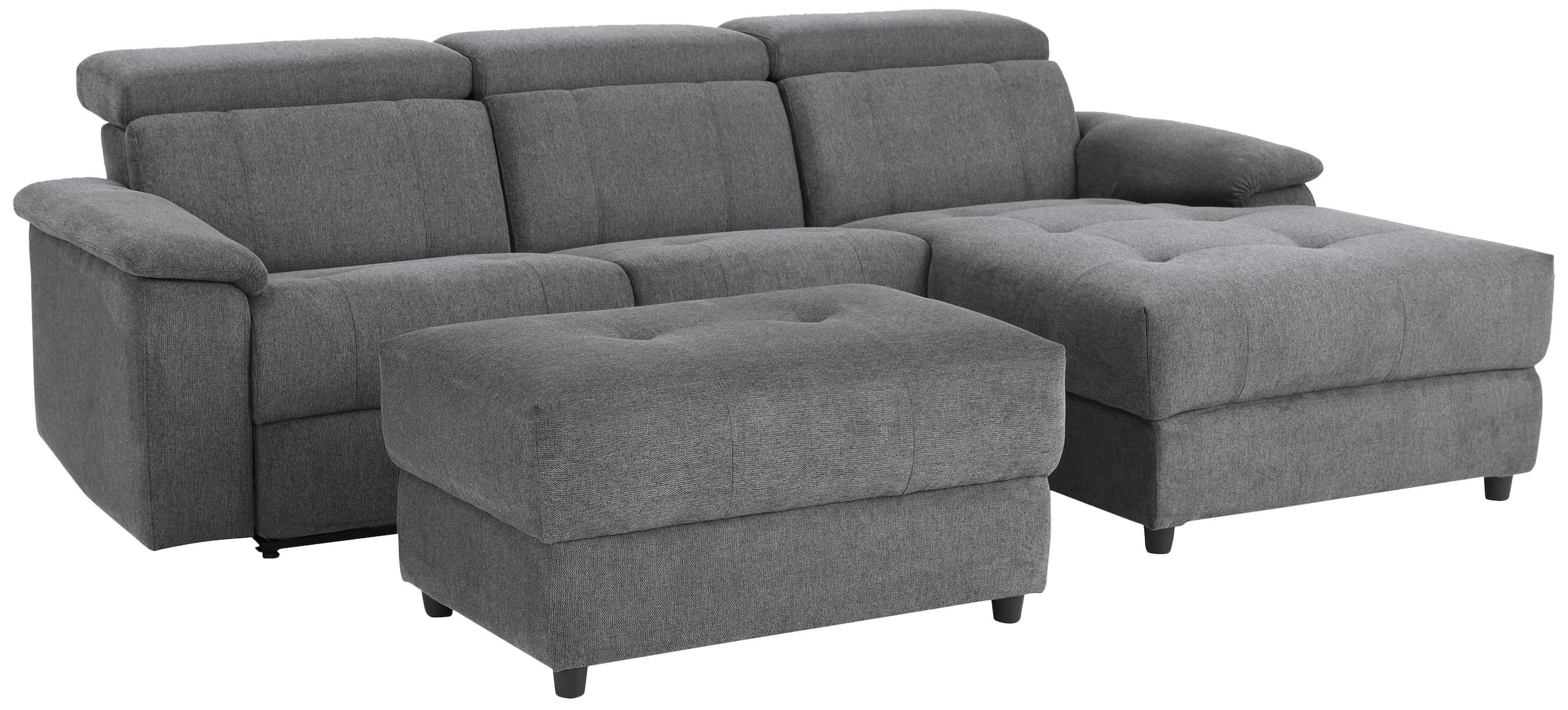 Home affaire Ecksofa »Binado, L-Form,« mit manueller oder elektrischer Relaxfunktion mit USB-Anschluss