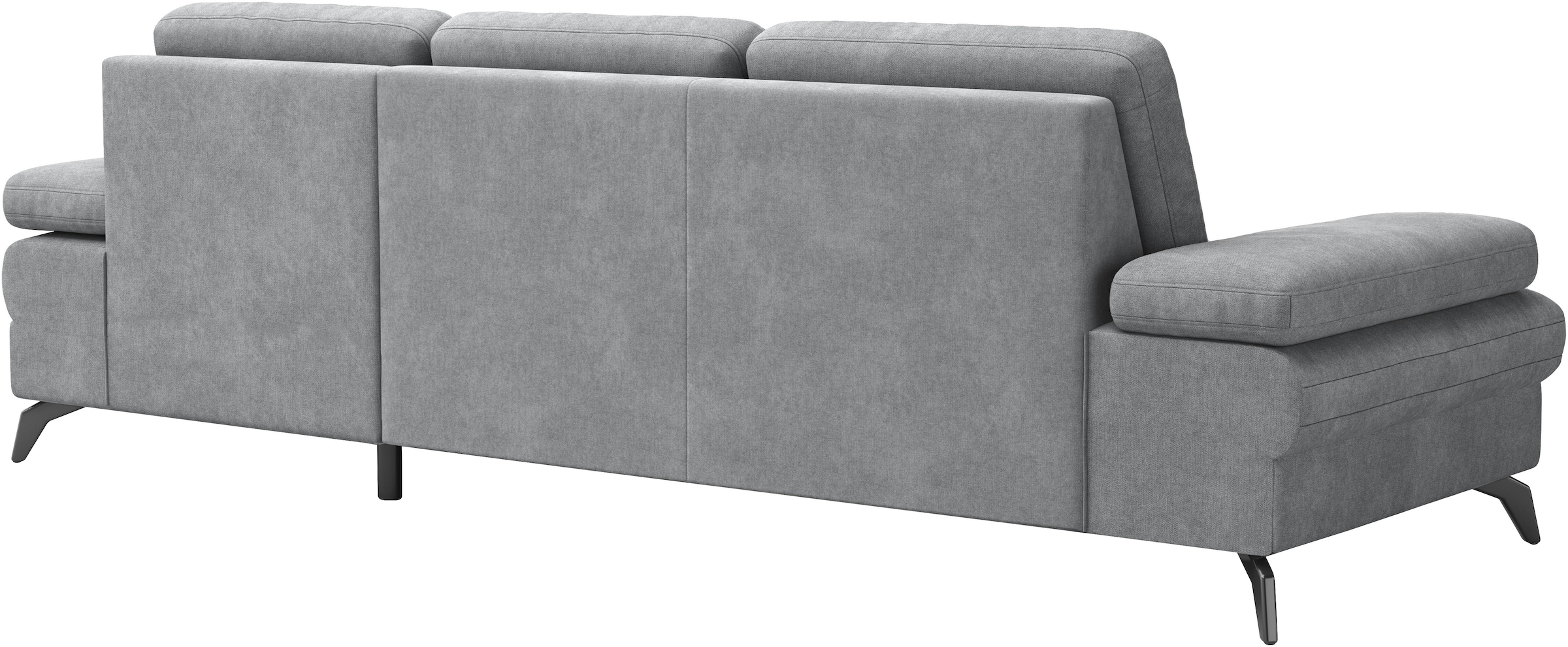 sit&more Ecksofa »Morris L-Form«, mit Bettfunktion, bzw. XXL-Sitzfläche, Armteilverstellung & Zierkissen