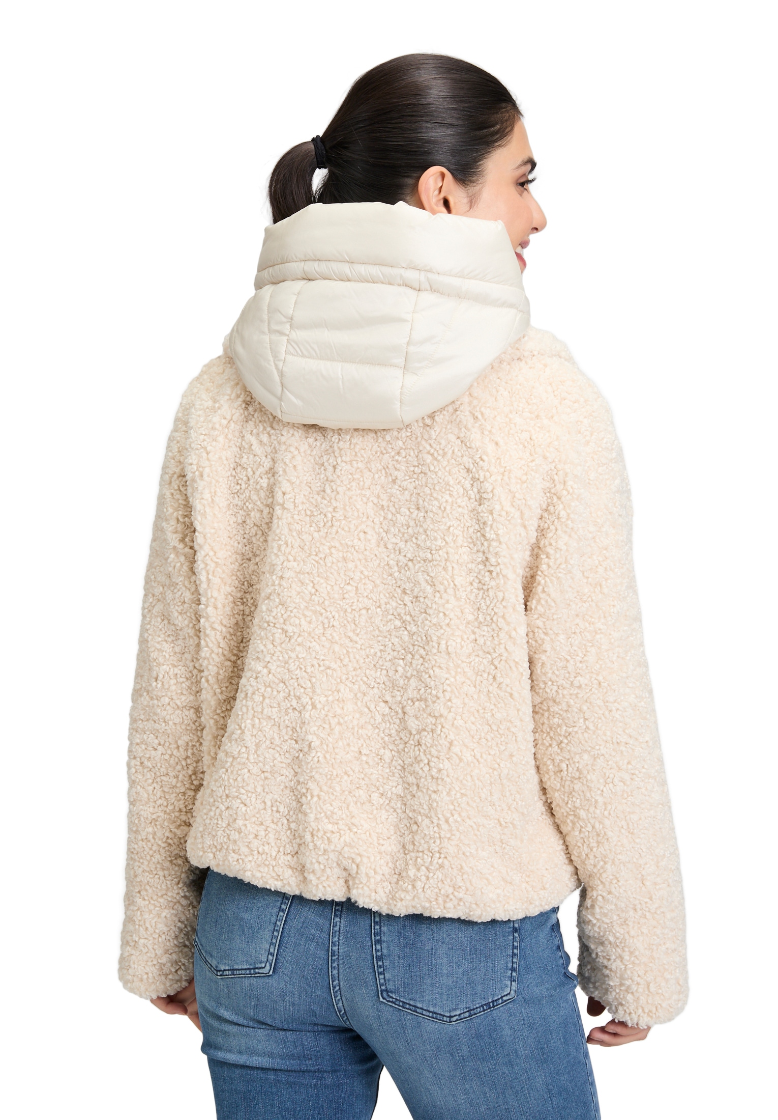 Amber & June Plüschjacke »Plüschjacke mit abnehmbarem Westenteil«