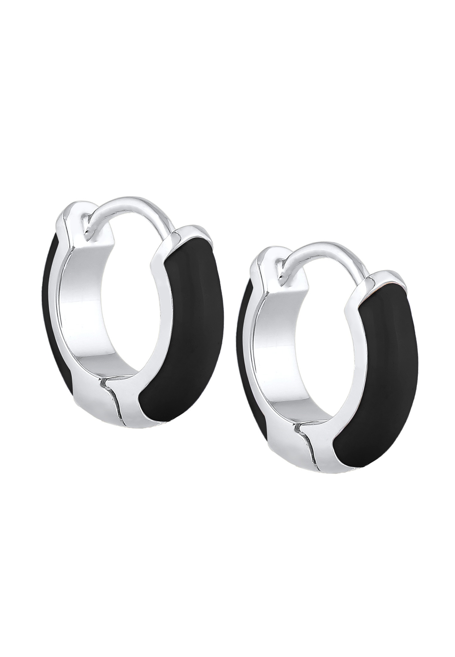 Elli Paar Creolen »Ohrringe Creolen Hänger Emaille Modern 925 Silber«