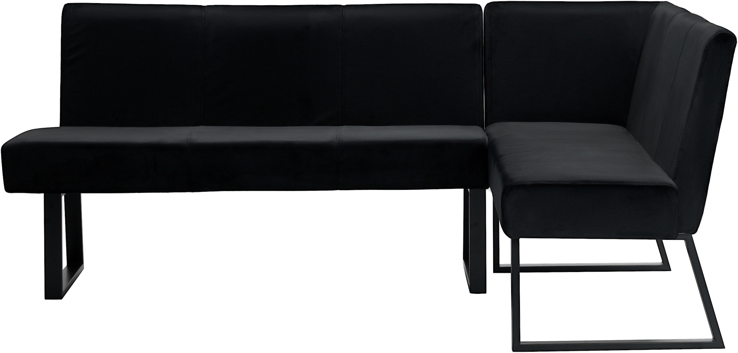 Home affaire Eckbank »Gladiole, TOPSELLER!, OTTOs Choice«, (Sitzbank, Esszimmerbank, Bank), mit Taschenfederkern, schwarzes Metallgestell, Breite 190 cm