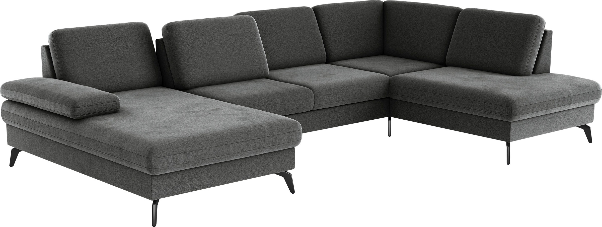 sit&more Wohnlandschaft »Morris U-Form, inkl. Sitztiefenverstellung«, wahlweise mit Armteilverstellung, Bettfunktion & Bettkasten