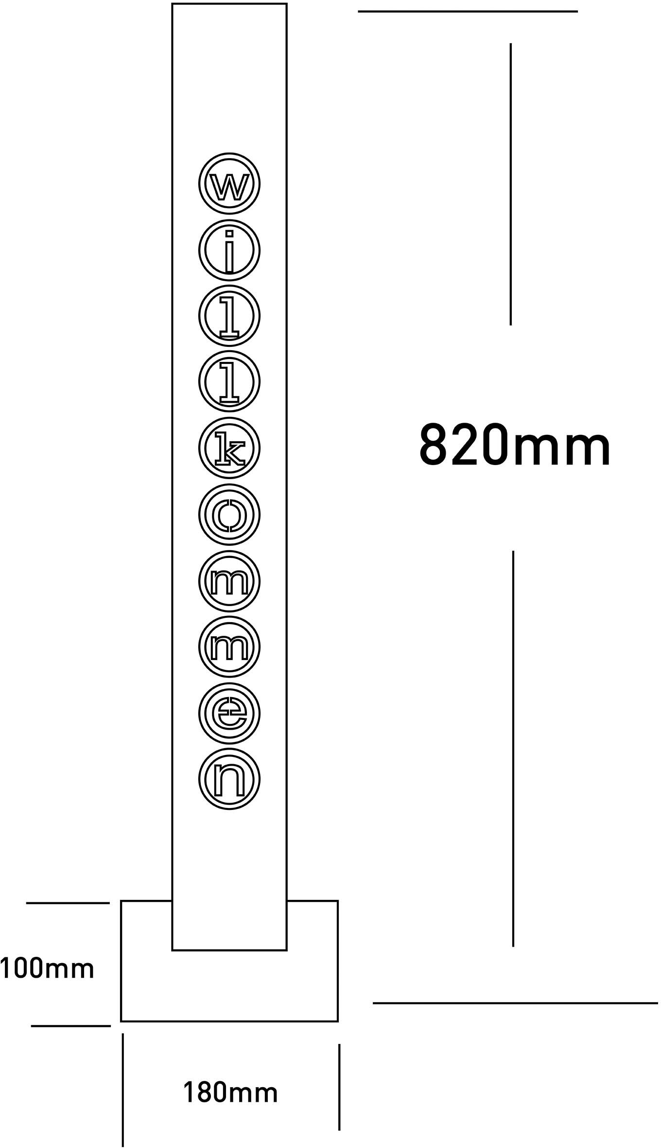 näve LED Dekoobjekt »Willkommen«, Leuchtmittel LED-Board | LED fest integriert, Holz-Stehleuchte, Höhe ca. 82cm, Batteriebetrieben