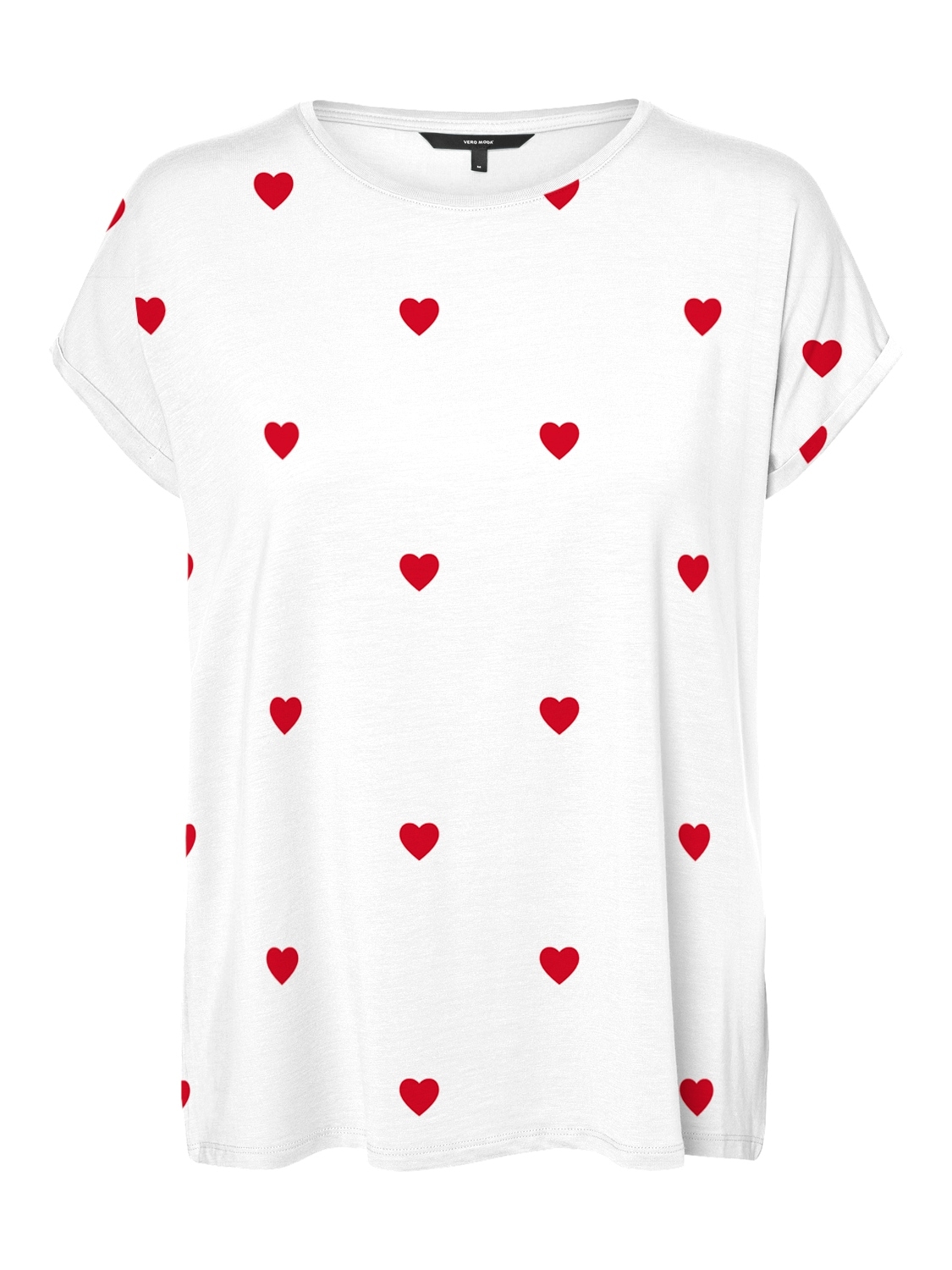 Vero Moda Kurzarmshirt »VMAVA SS TOP MULTI AOP NOOS« Materialmix, regular fit