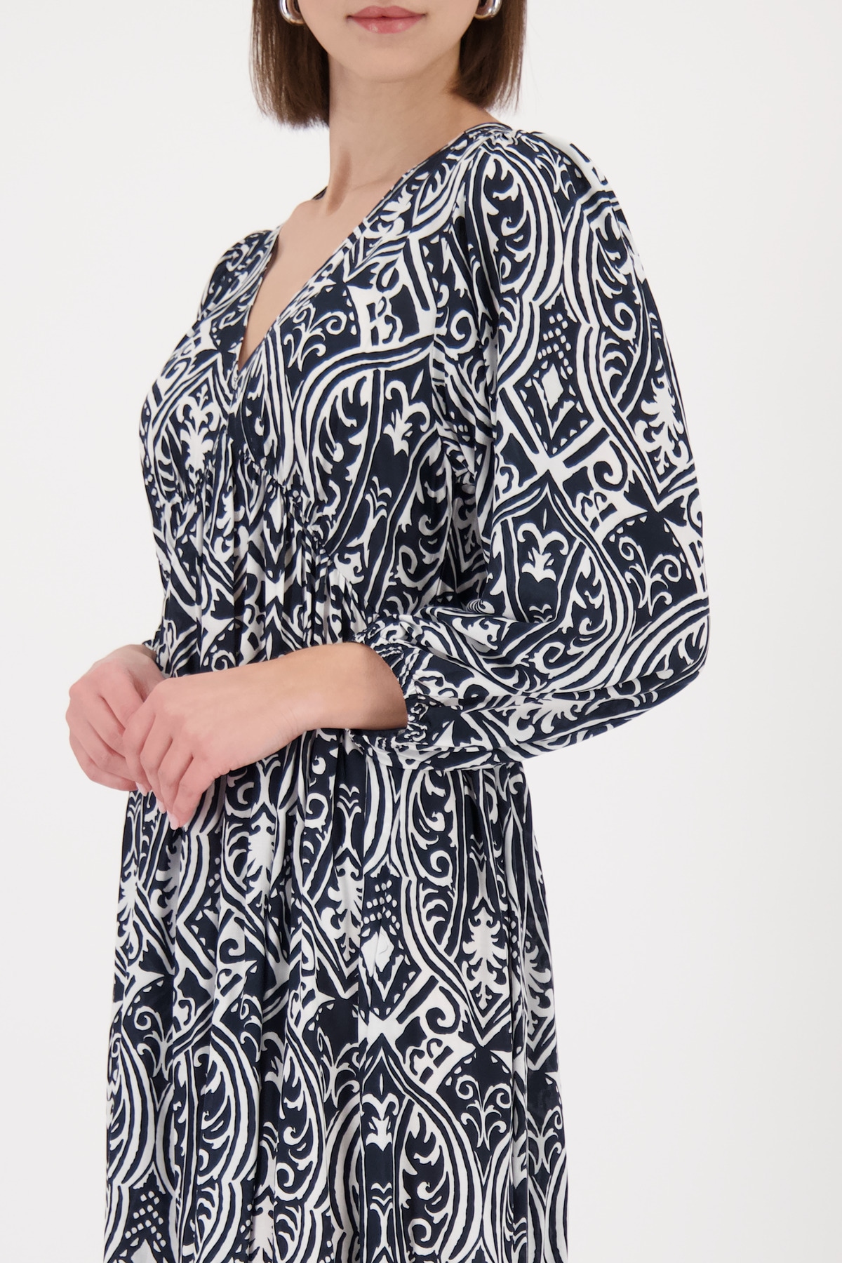 Monari Maxikleid Ohne Tasche Regular fit mit V-Ausschnitt