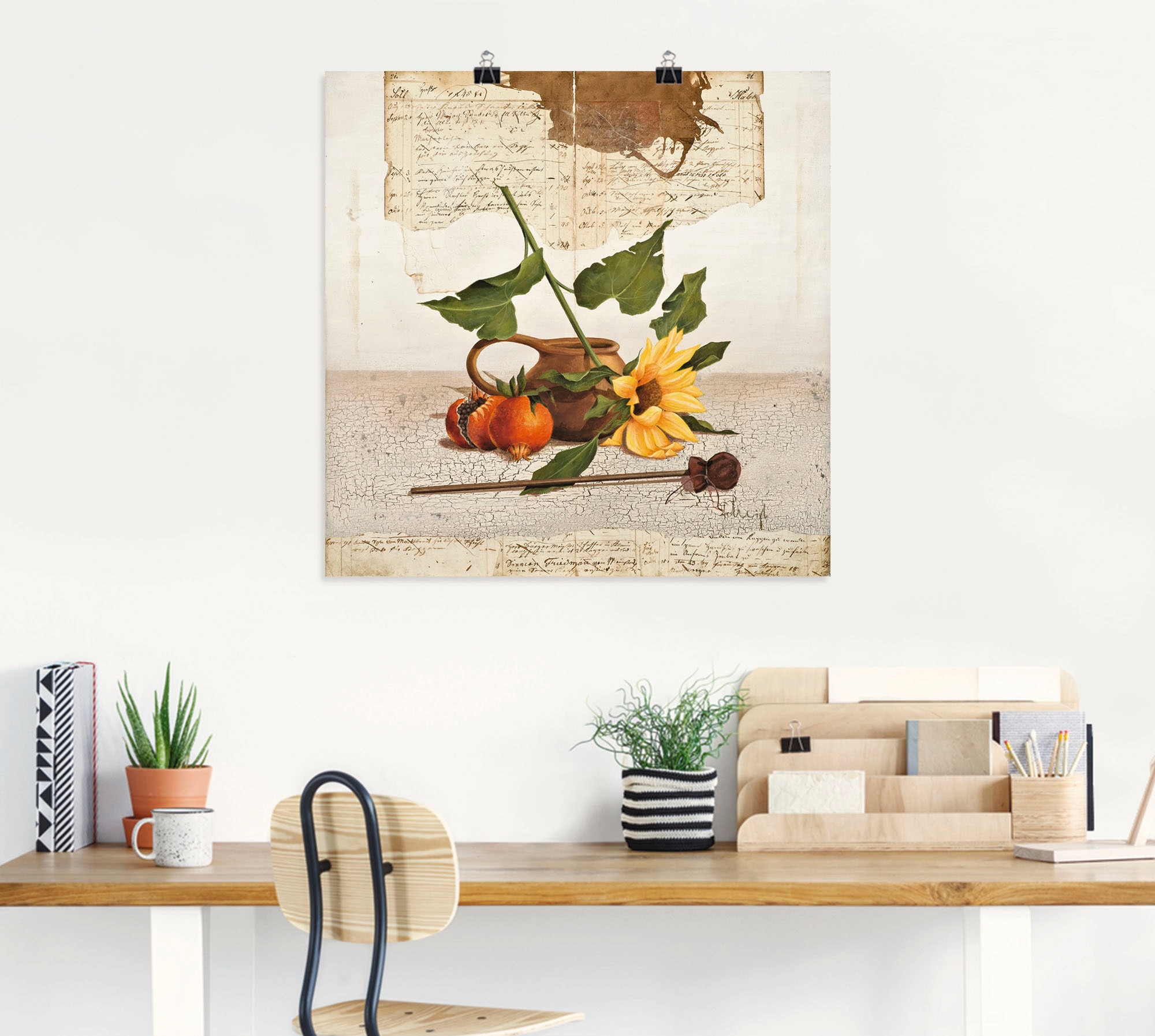 Artland Poster »Stillleben mit Sonnenblumen« Arrangements 1 Stk. tlg. ohne Rahmen