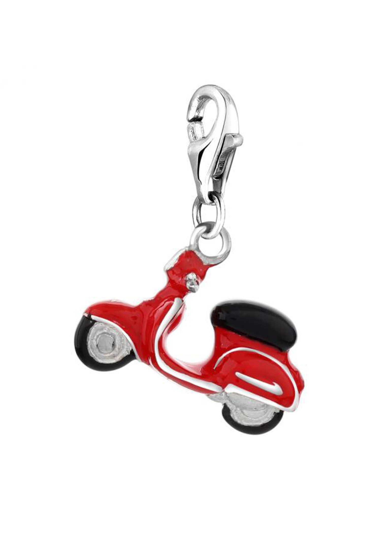 Nenalina Charm-Einhänger »Charm Anhänger Roller Scooter Vehicle Emaille 925 Silber«