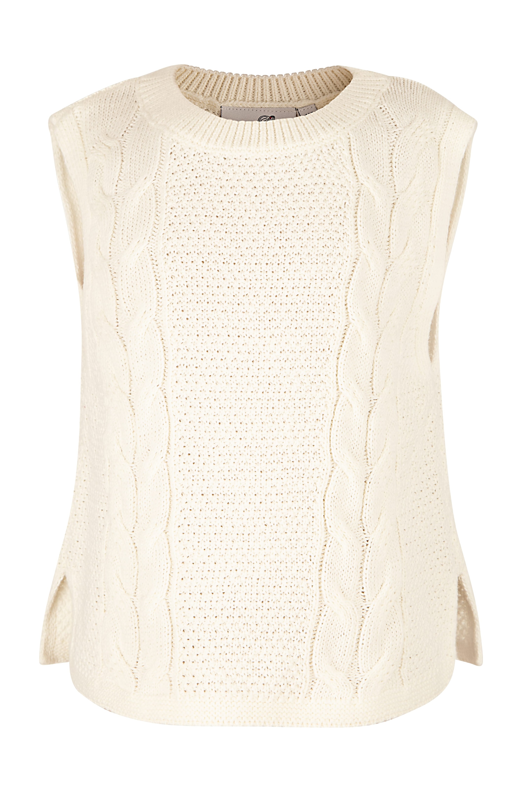 Happy Girls Mädchen Pullunder mit tollem Zopfdesign im Vorderteil in beige, Größe 122