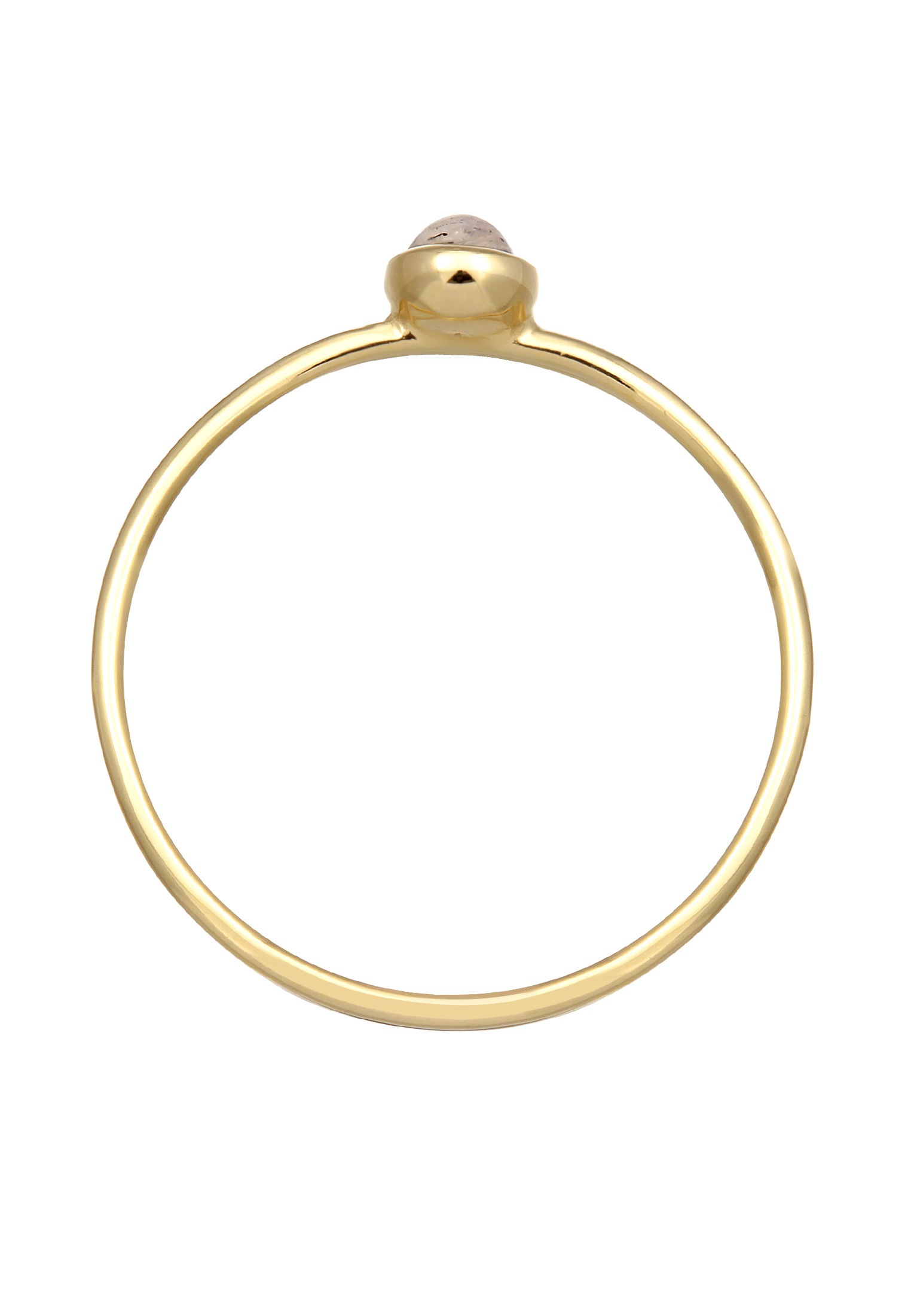 Elli Premium Silberring »Ring Solitär Labradorit Edelstein 375 Gelbgold«
