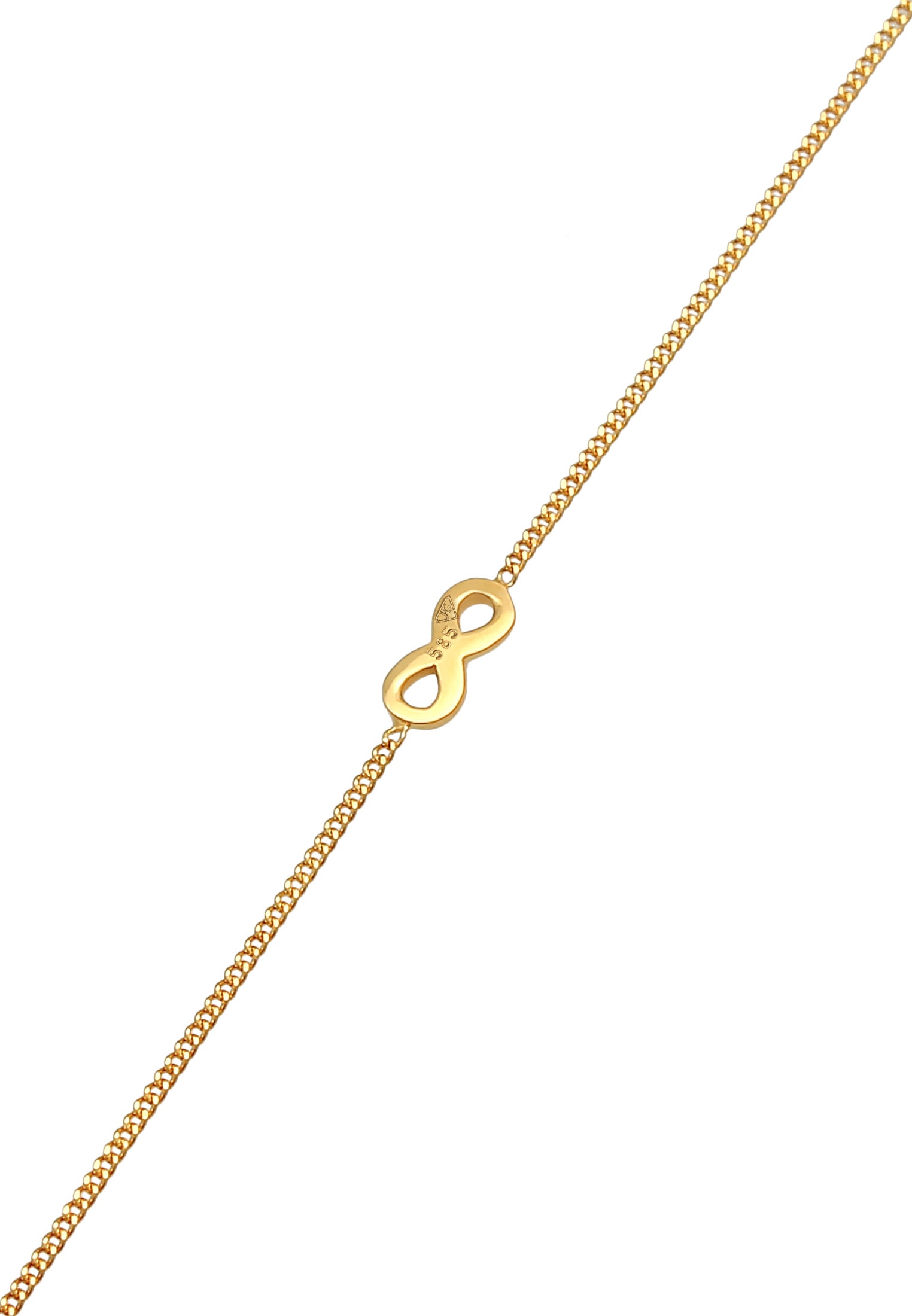 Elli Premium Armkette »Armband Infinity Unendlichkeit Symbol 585 Gelbgold«
