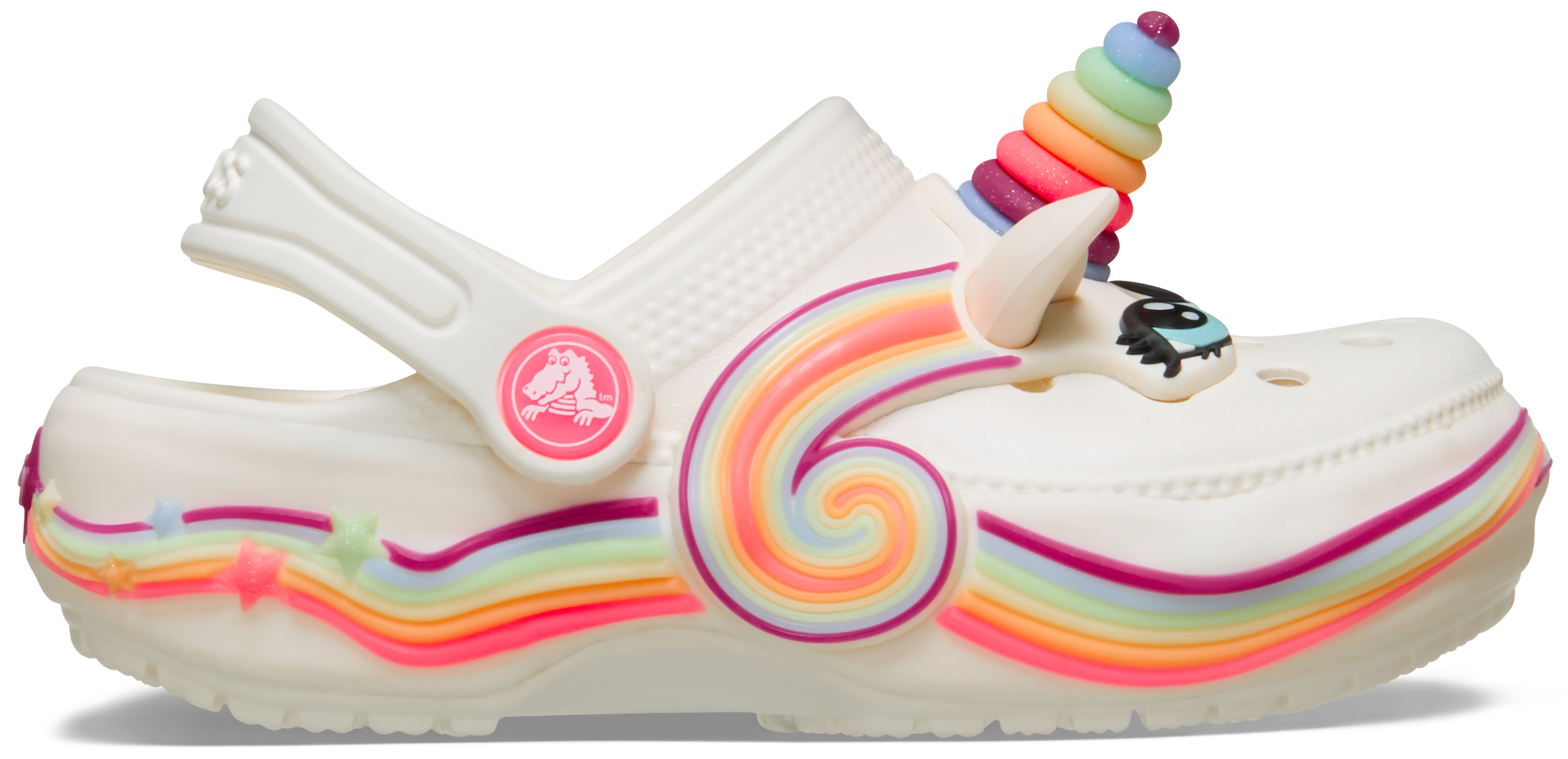 Crocs Clog »Classic IAM Unicorn Lights Clog«  Sommerschuh, Sandale, Hausschuh mit cooler Blinkfunktion