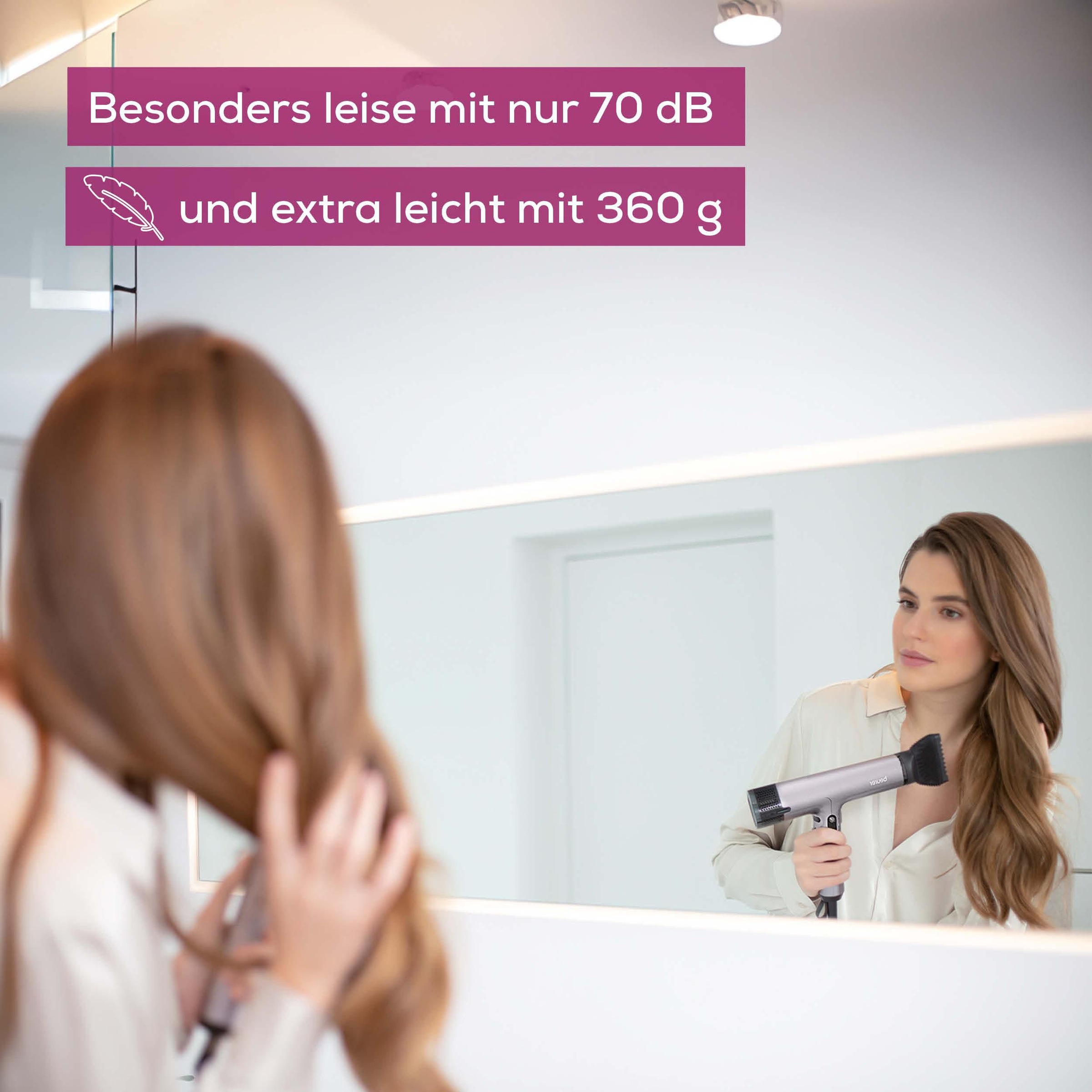 BEURER Haartrockner »HC 100 Premium mit leistungsstarkem Motor und 1700 Watt«, 1700 W, 2 Aufsätze, Schnelles Trocknen der Haare, leichtes Gewicht (nur 360 g ohne Kabel)